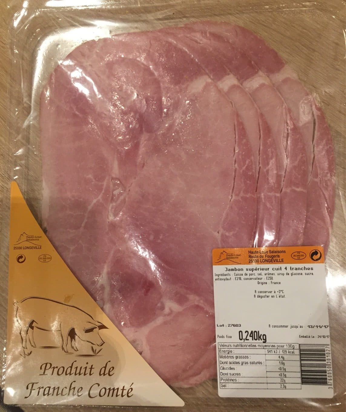 Salaisons De Longeville Jambon dd franche comté packshot
