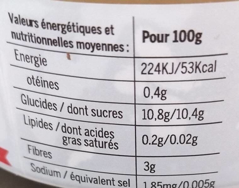 Open Food Facts Poire conférence et vanille Madagascar packshot