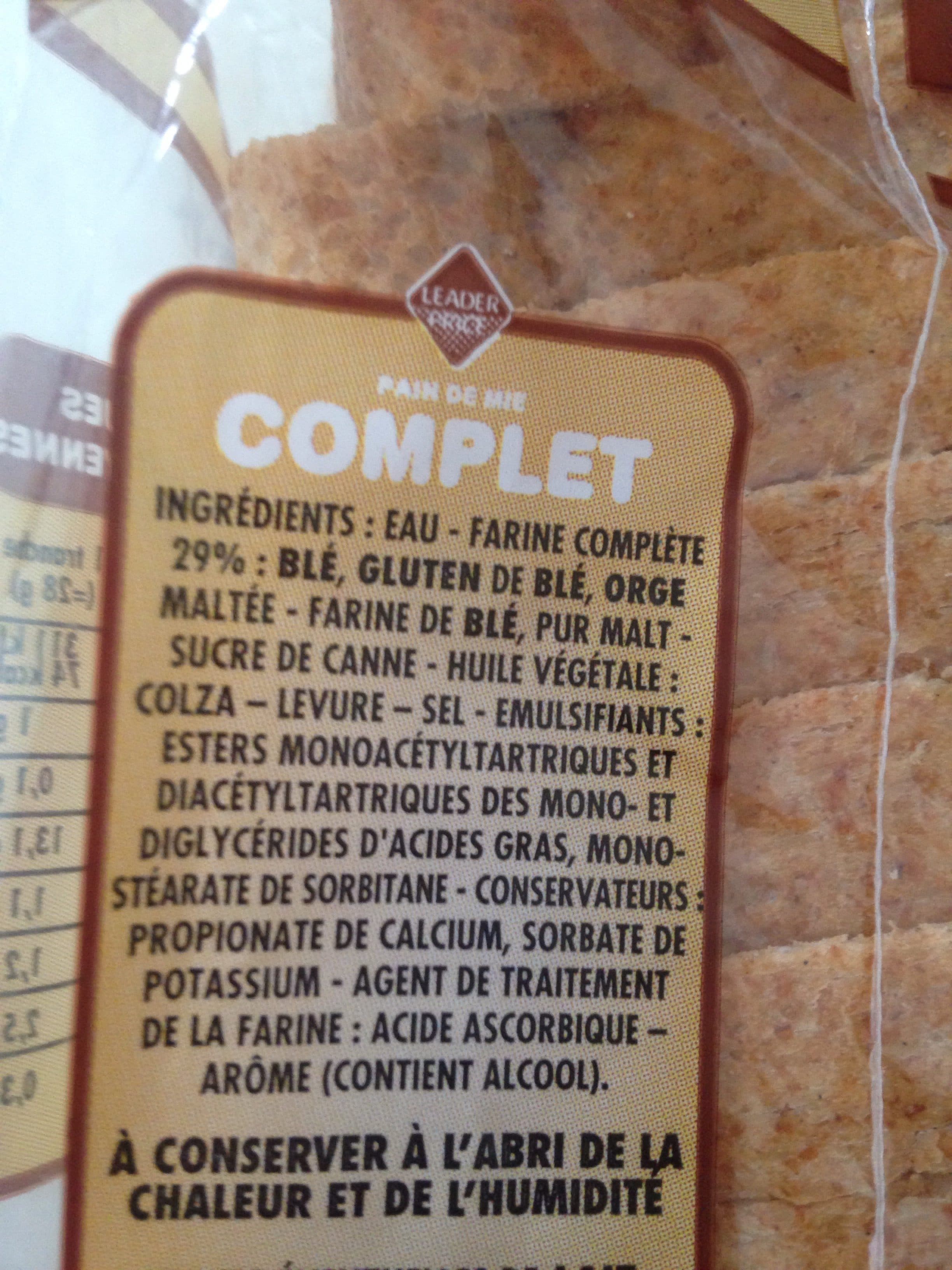 Leader Price Pain de Mie Complet packshot