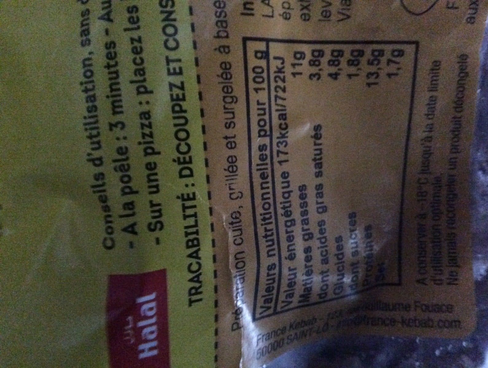 France kebab Lamelle Kebab Oriental Grill. e packshot