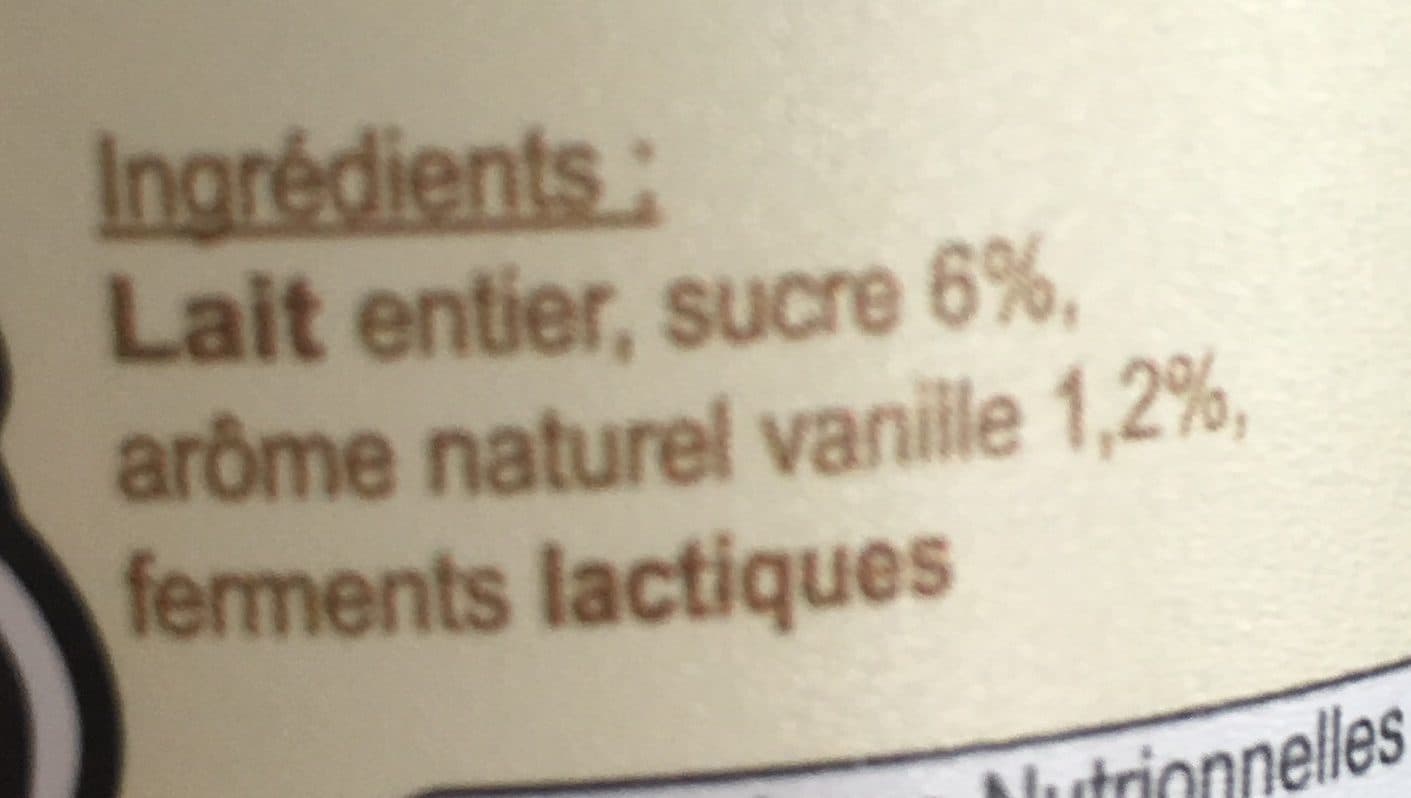 Ferme Des Tilleuls Yaourt fermier aromatisé vanille packshot