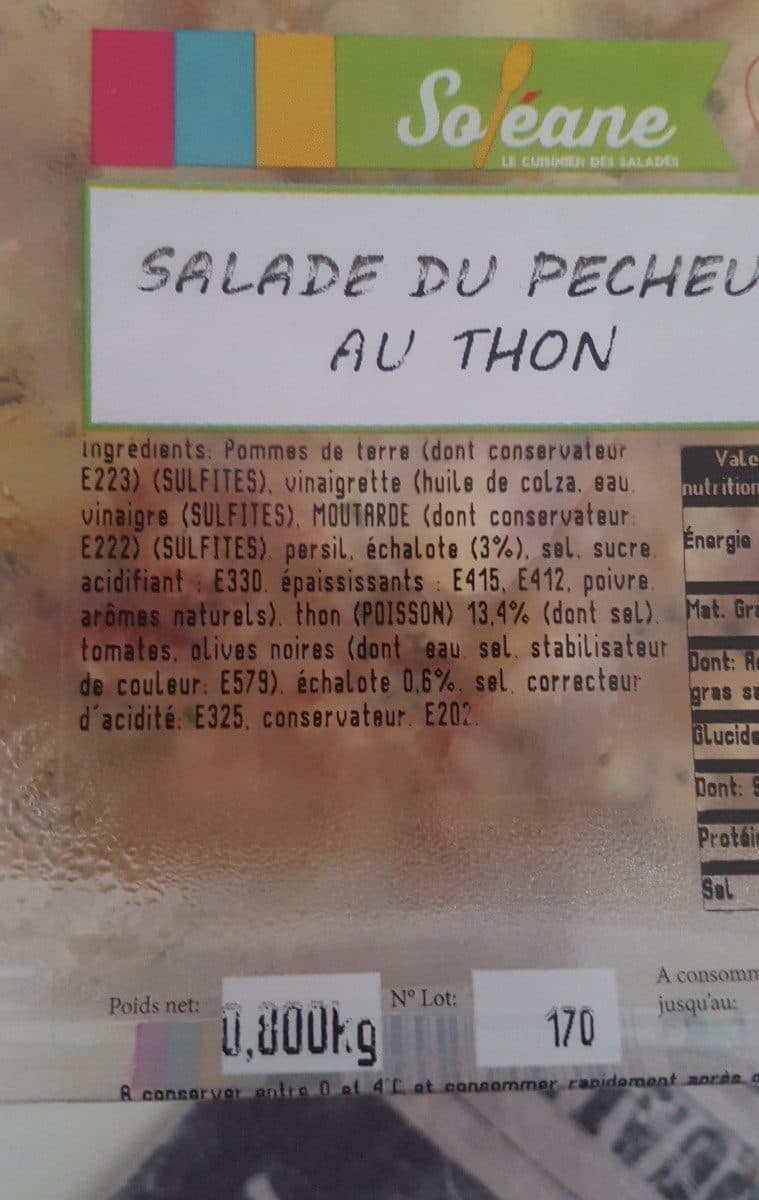Open Food Facts Salade du pêcheur au thon packshot