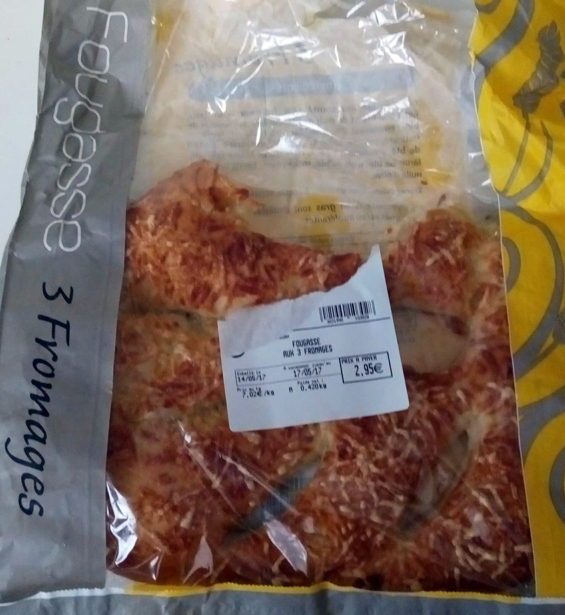 Les 3 Meuniers Fougasse aux 3 Fromages packshot