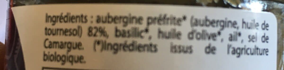 Open Food Facts Auberginade Bio packshot