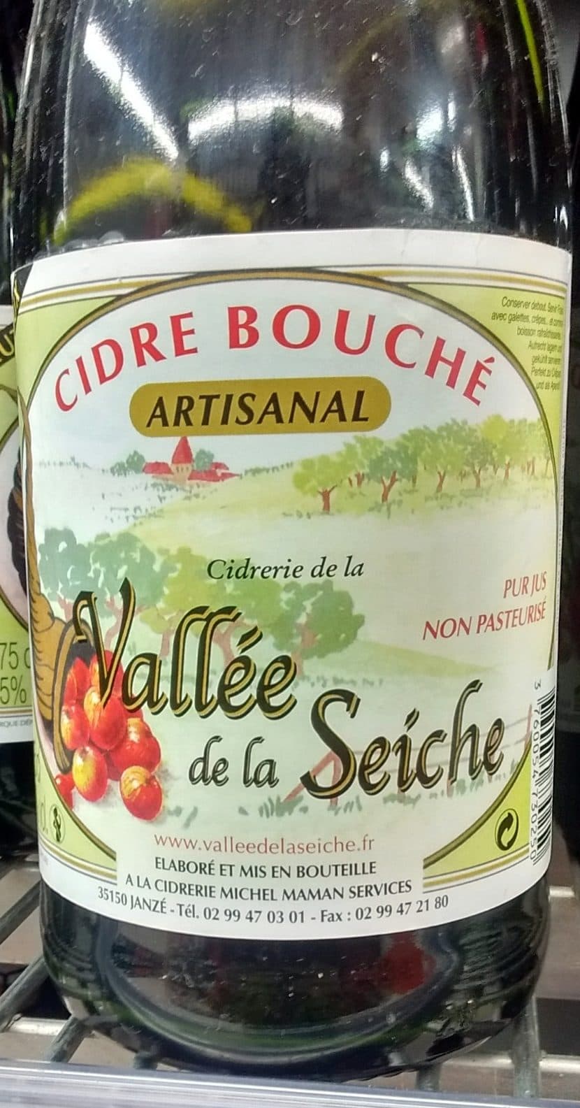 Cidrerie Vallée de la Seiche Cidre Bouché Artisanal Doux (3%) packshot