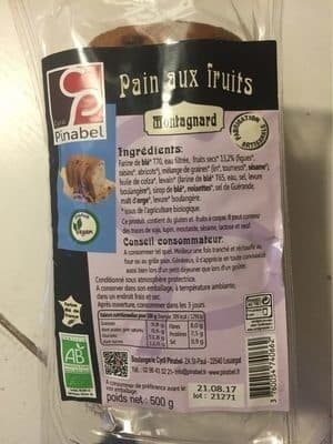 Cyril Pinabel Pain aux Fruits Montagnard packshot