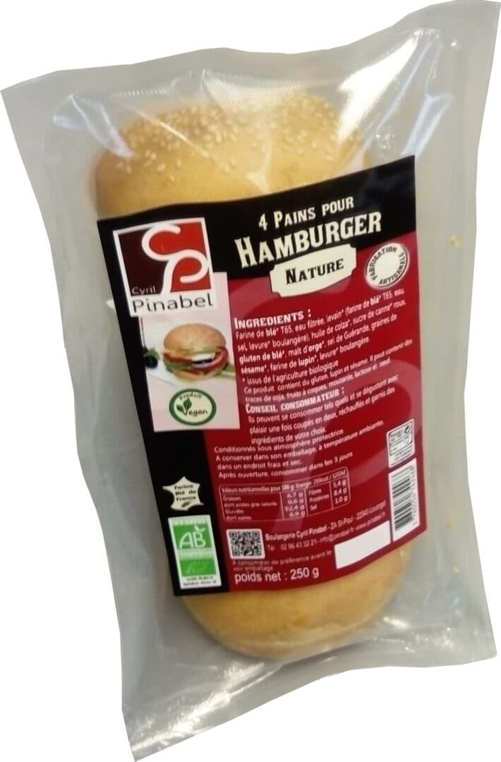 Cyril Pinabel 4 pains pour hamburgers complet packshot