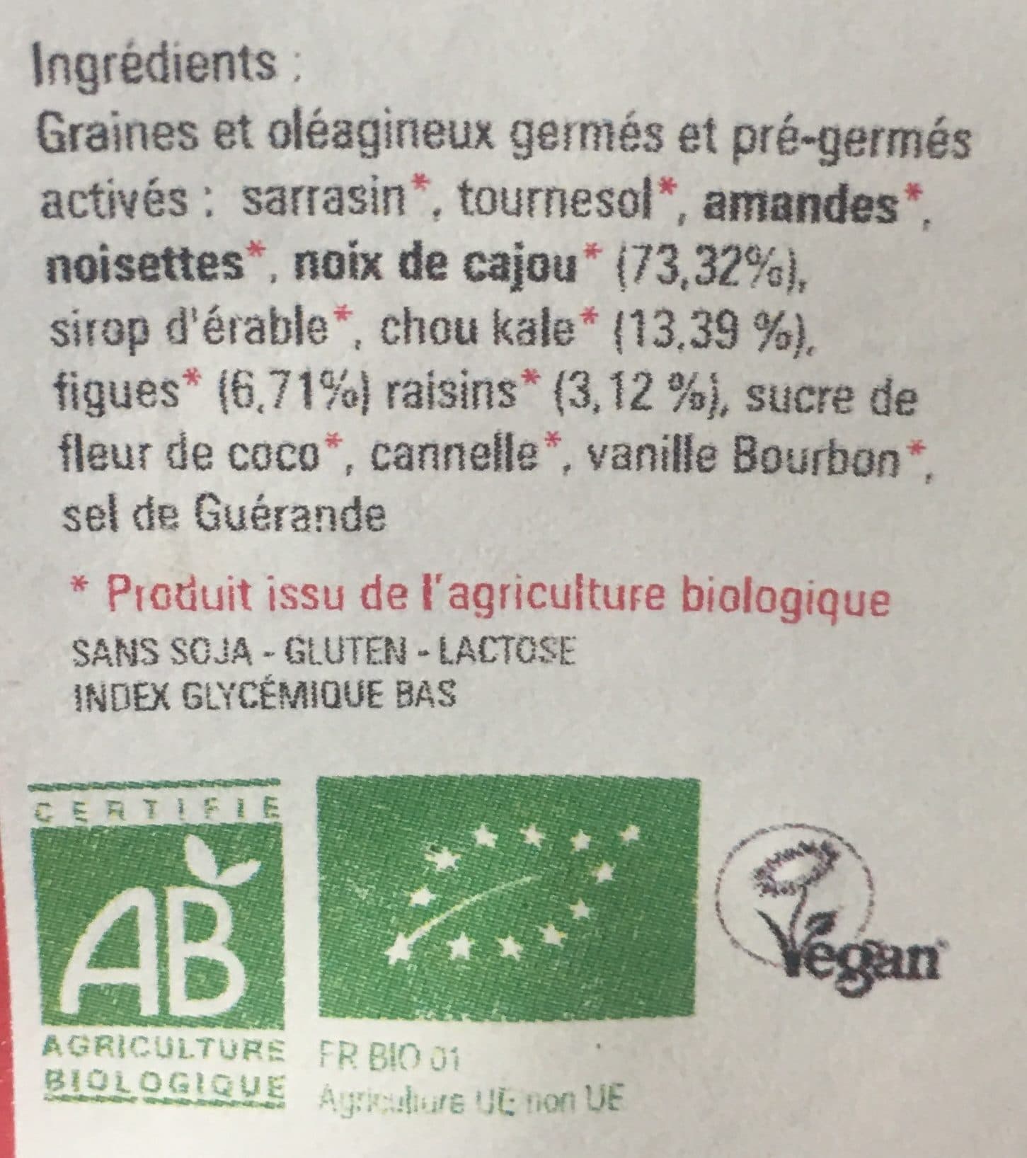 Happy Crulture Greenola Cru : Noix, Amande, Figues, Raisins, Cannelle Bio - 250 G - Happy Crulture packshot