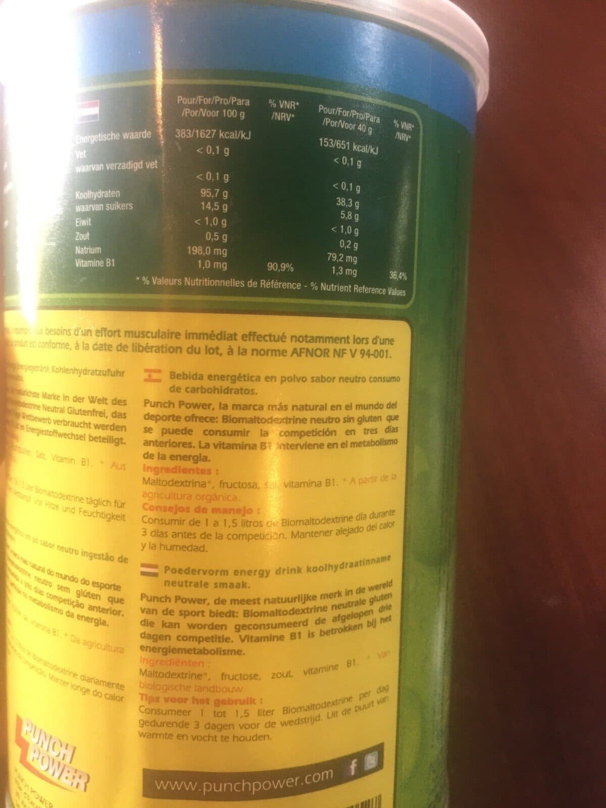 Open Food Facts Bio Maltodextrine Goût Neutre - 500 GR - Punch Power packshot