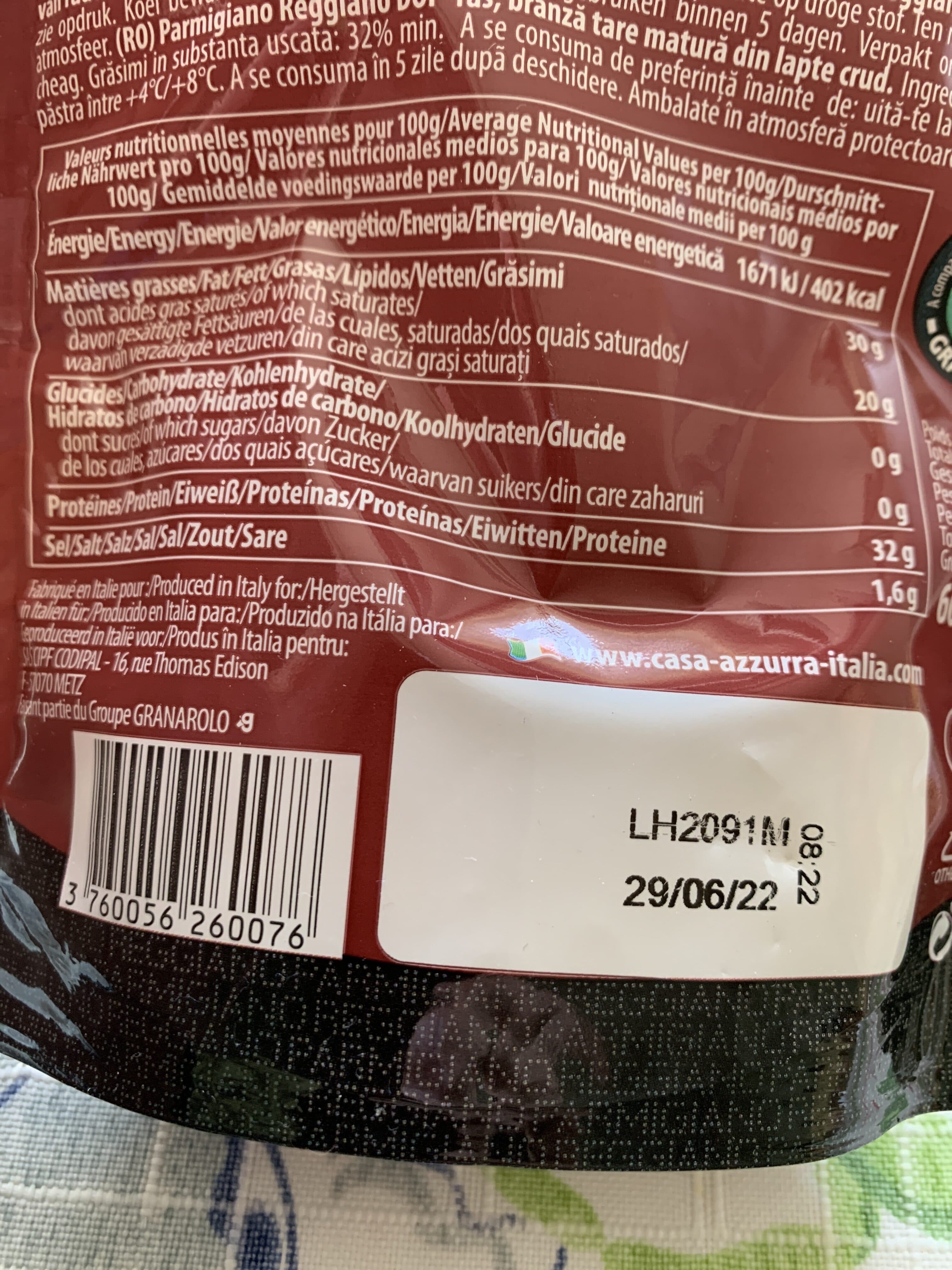 Casa Azzurra Parmigiano Reggiano packshot