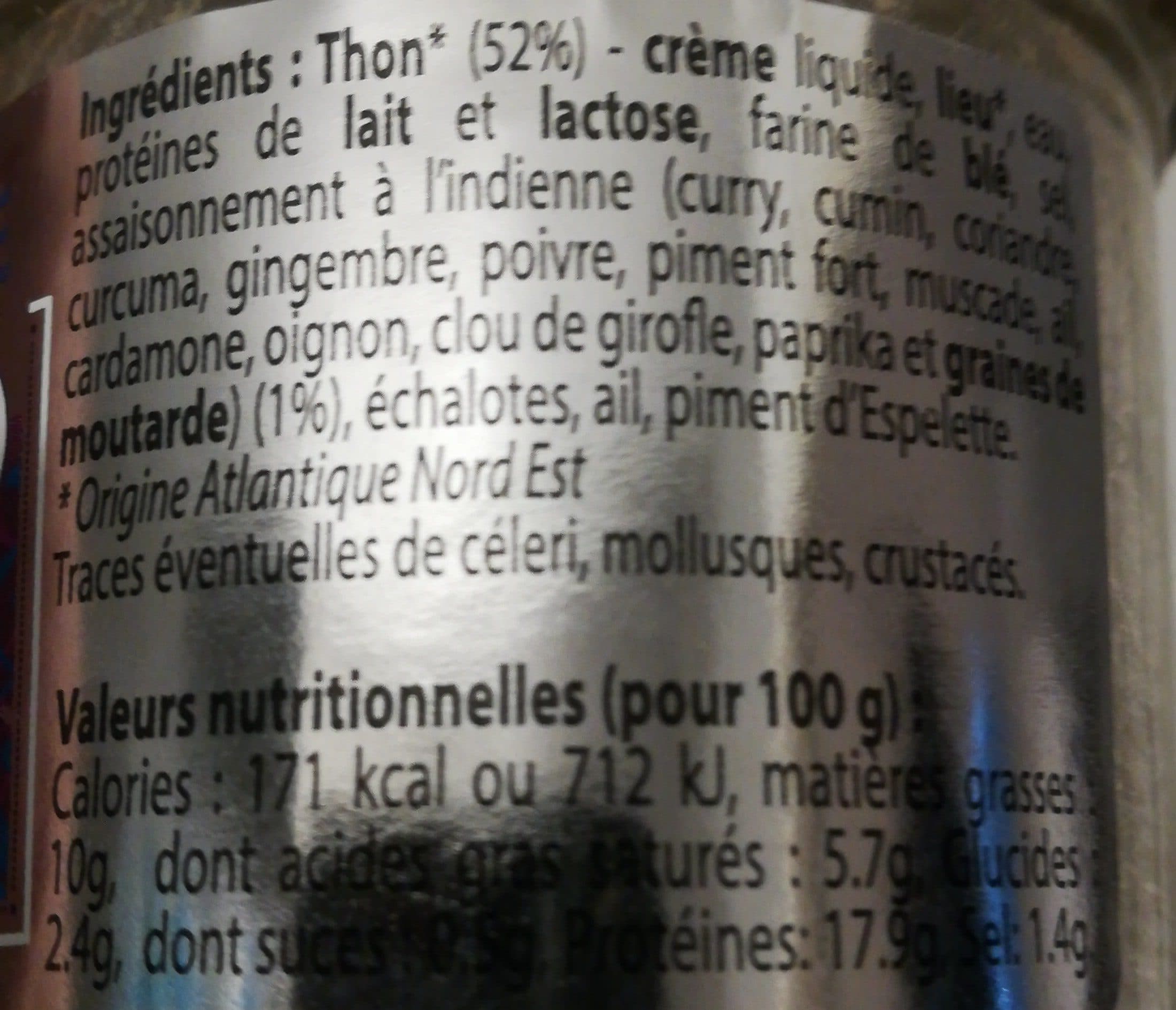 Groix nature Rillettes de thon a l'Indienne GROIX ET NATURE packshot