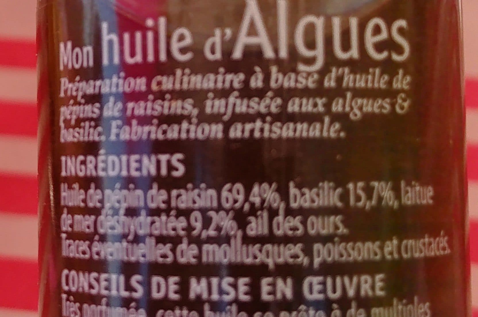 Groix & Nature Mon huile d'algues packshot