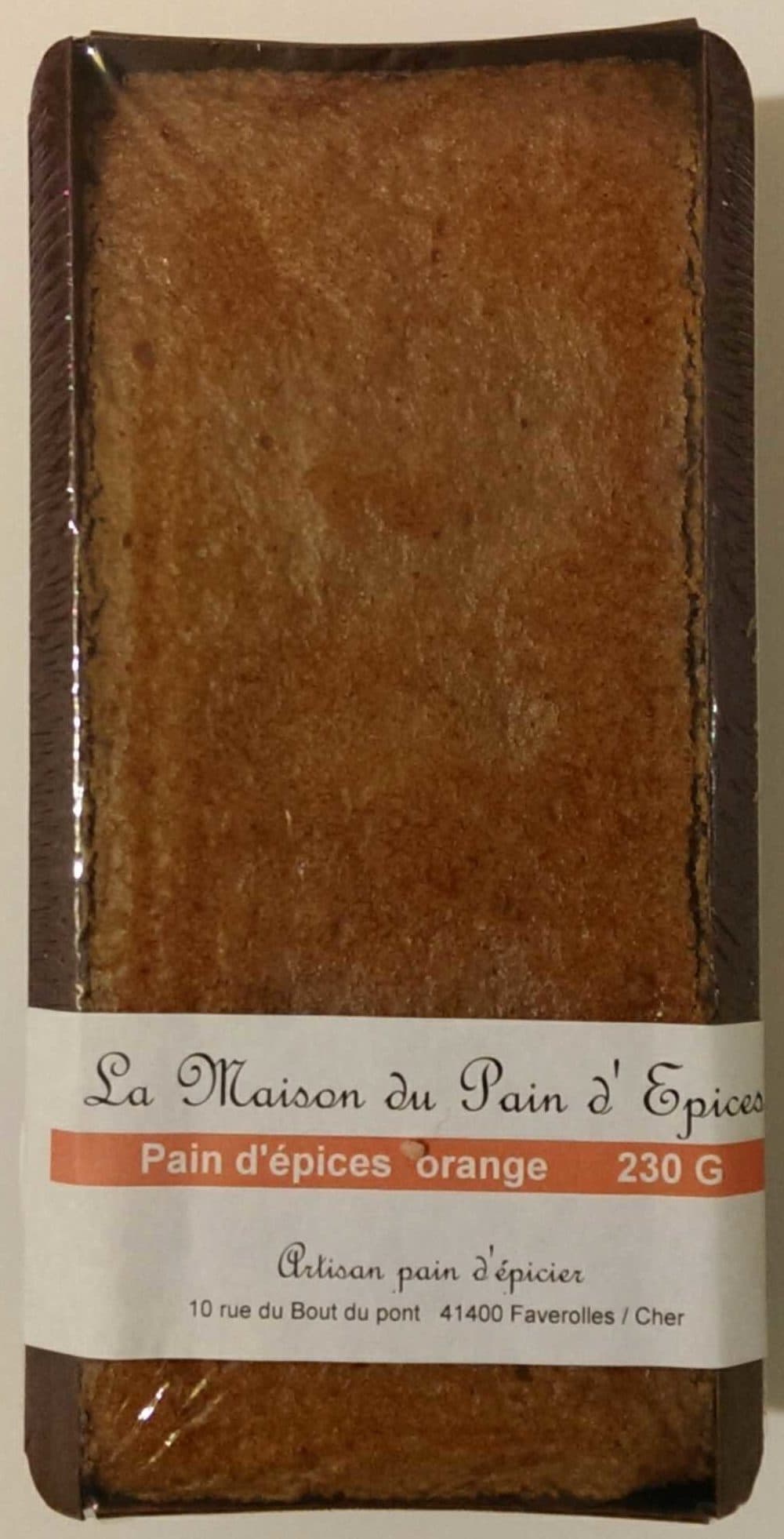 La Maison du Pain d'Épices Pain d'épices orange packshot