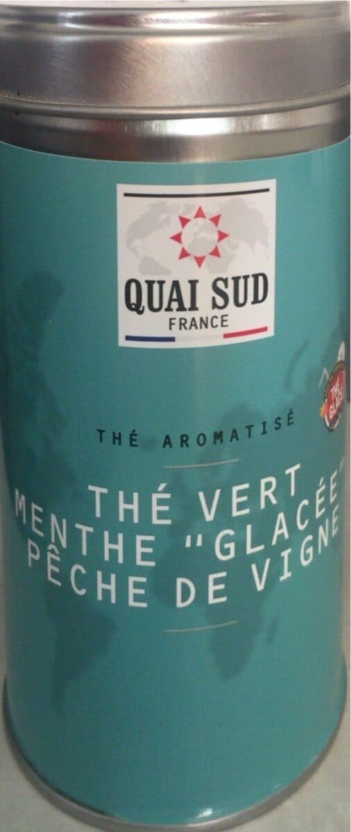 Quai sud France Thé vert peche de vigne, menthe glacée packshot