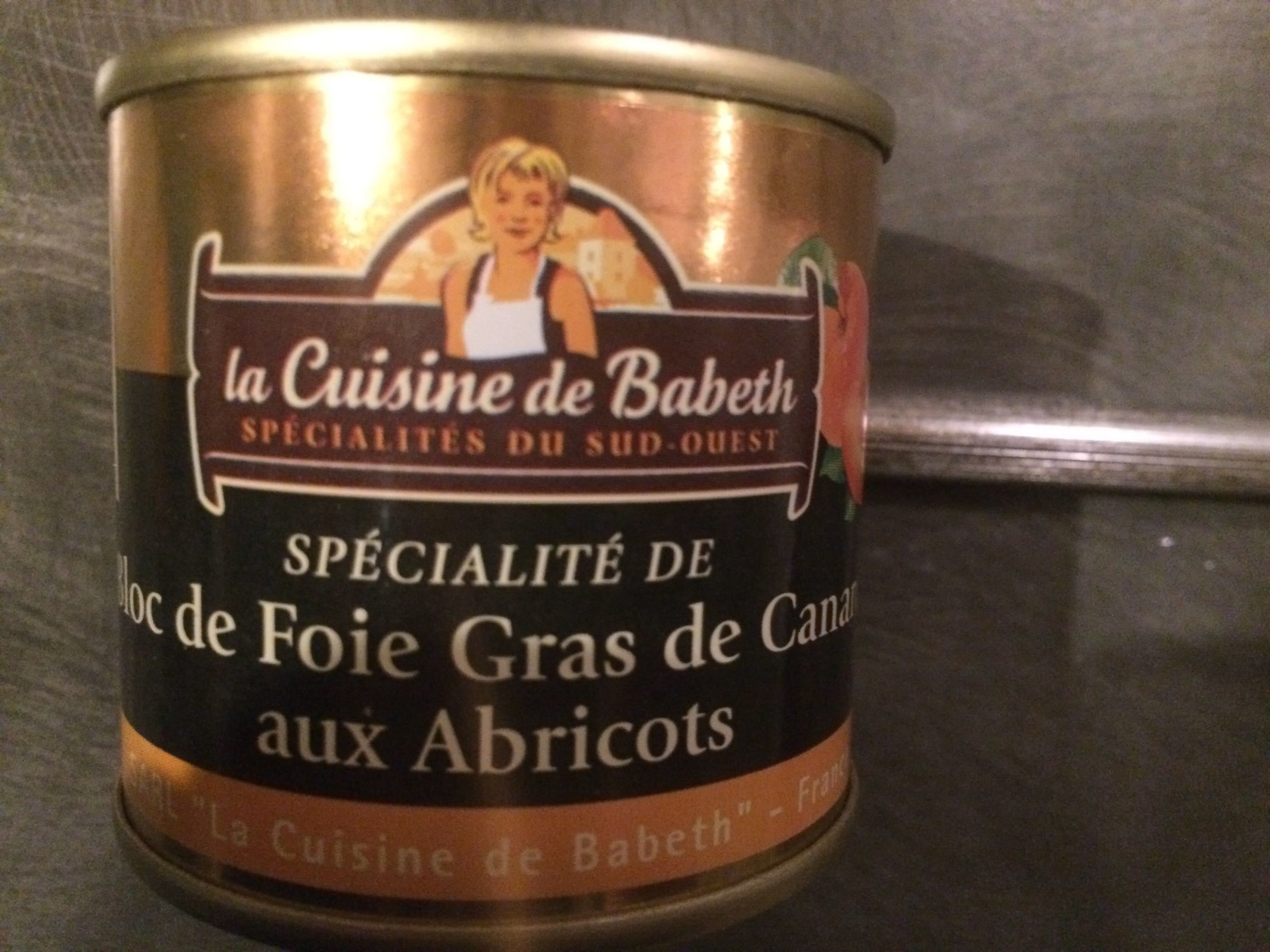 Open Food Facts Spécialité de bloc de foie gras de canard aux abricots packshot