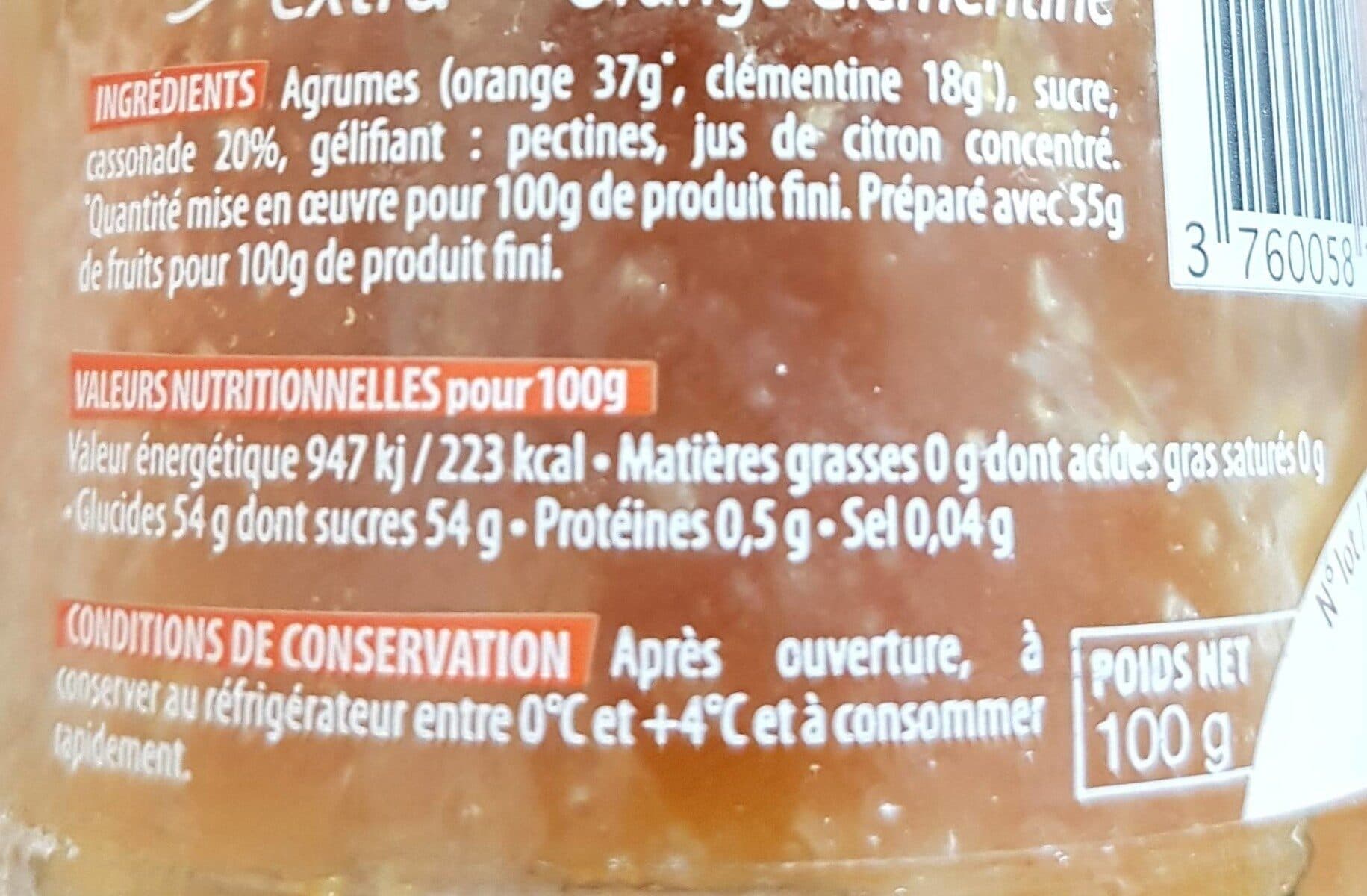 Les Recettes De Juliette Confiture extra à la Cassonade Orange Clémentine packshot