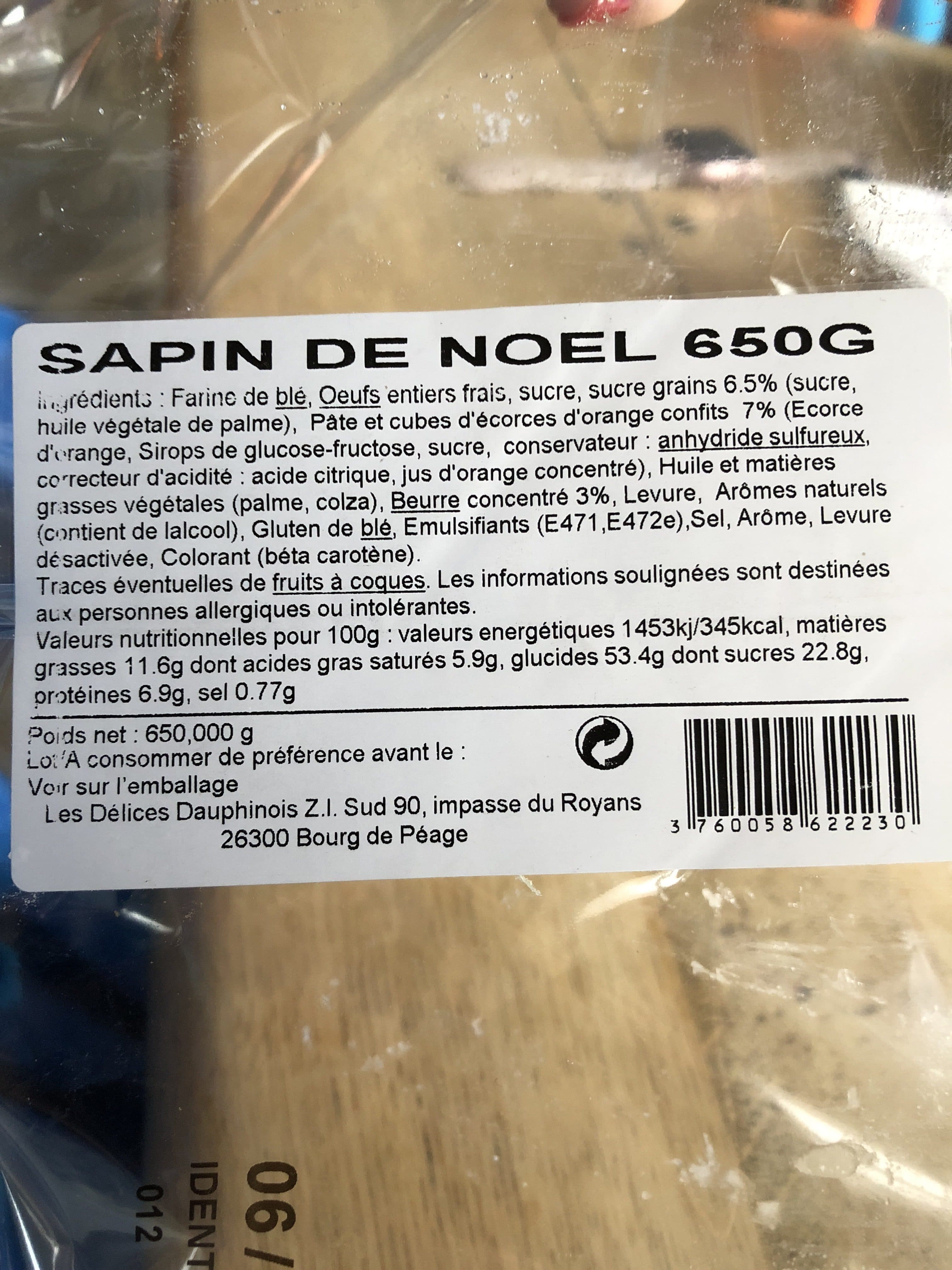 Les Délices Dauphinois Sapin de Noël packshot