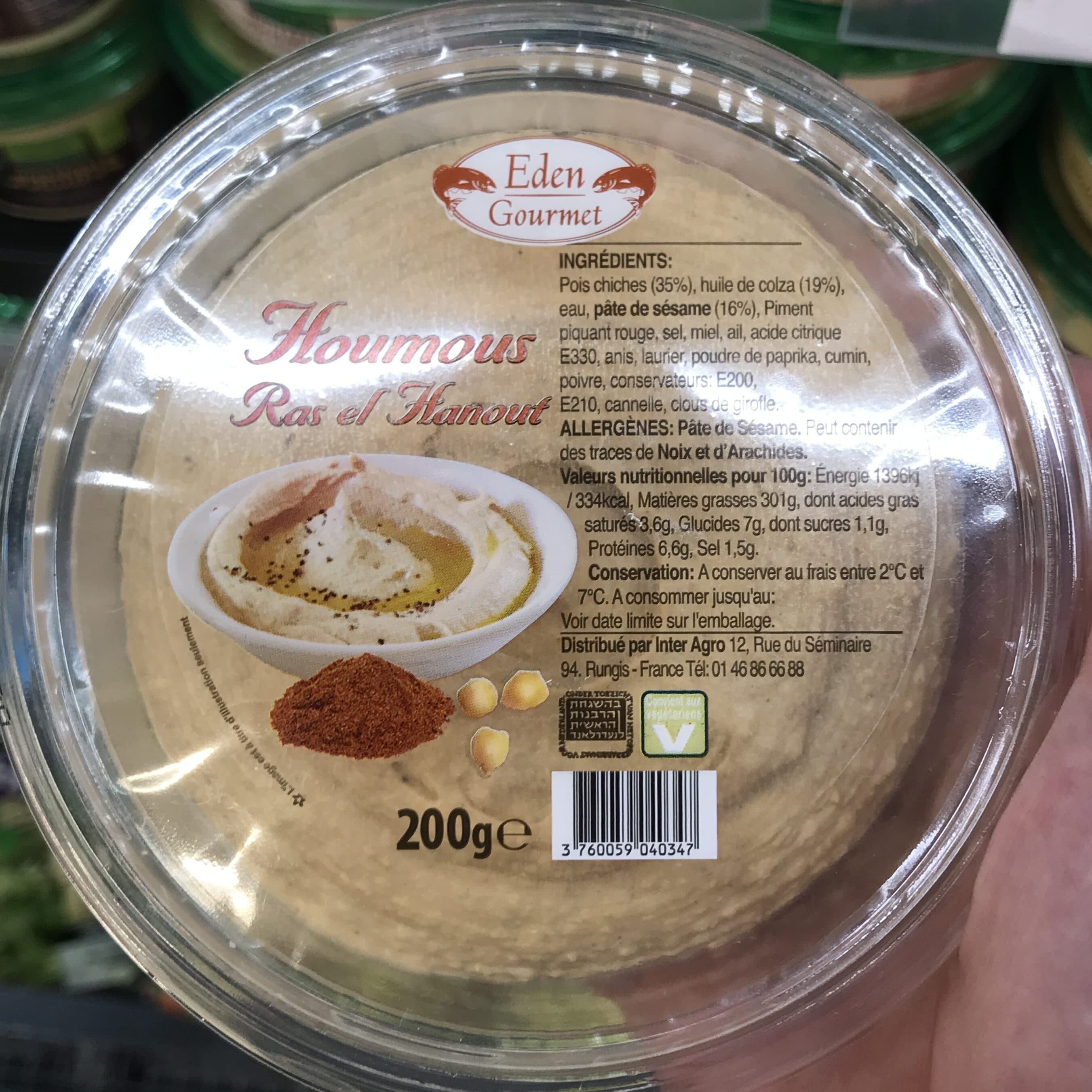 Eden Gourmet Houmous ras el hanout packshot