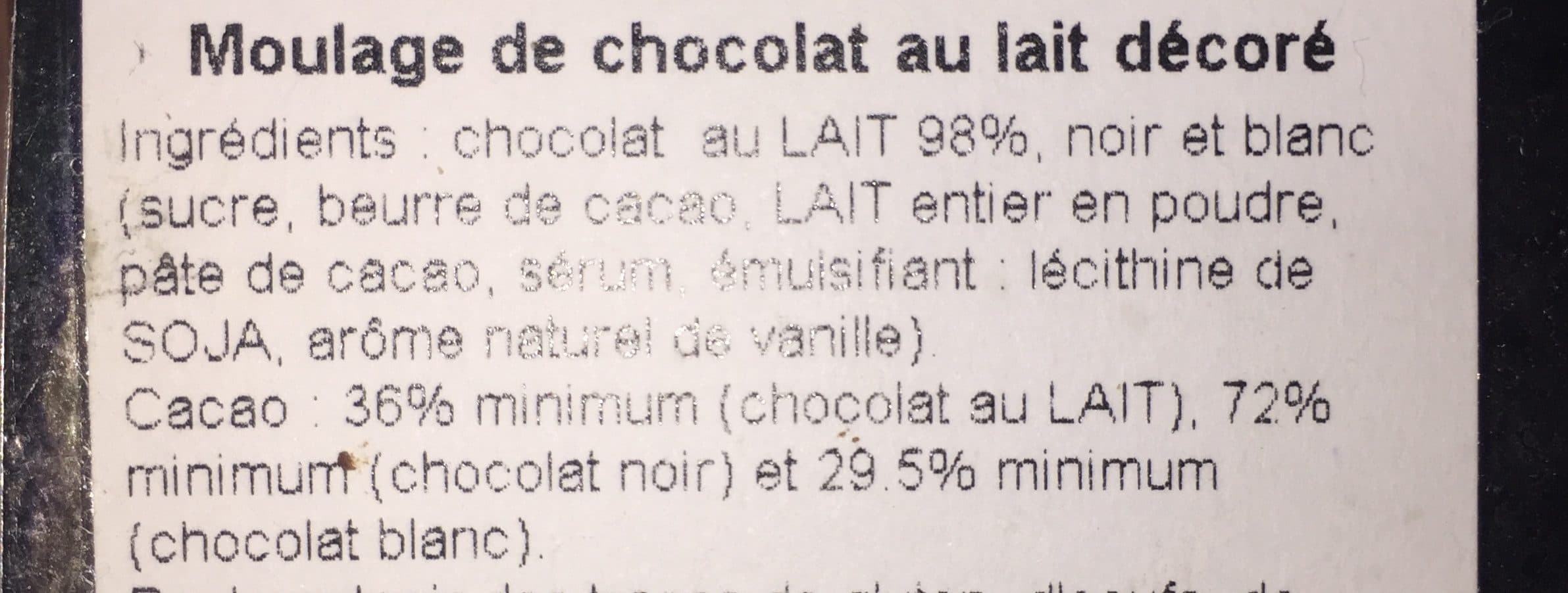Le Chocolatier Sablais Moulage de chocolat au lait decoré packshot