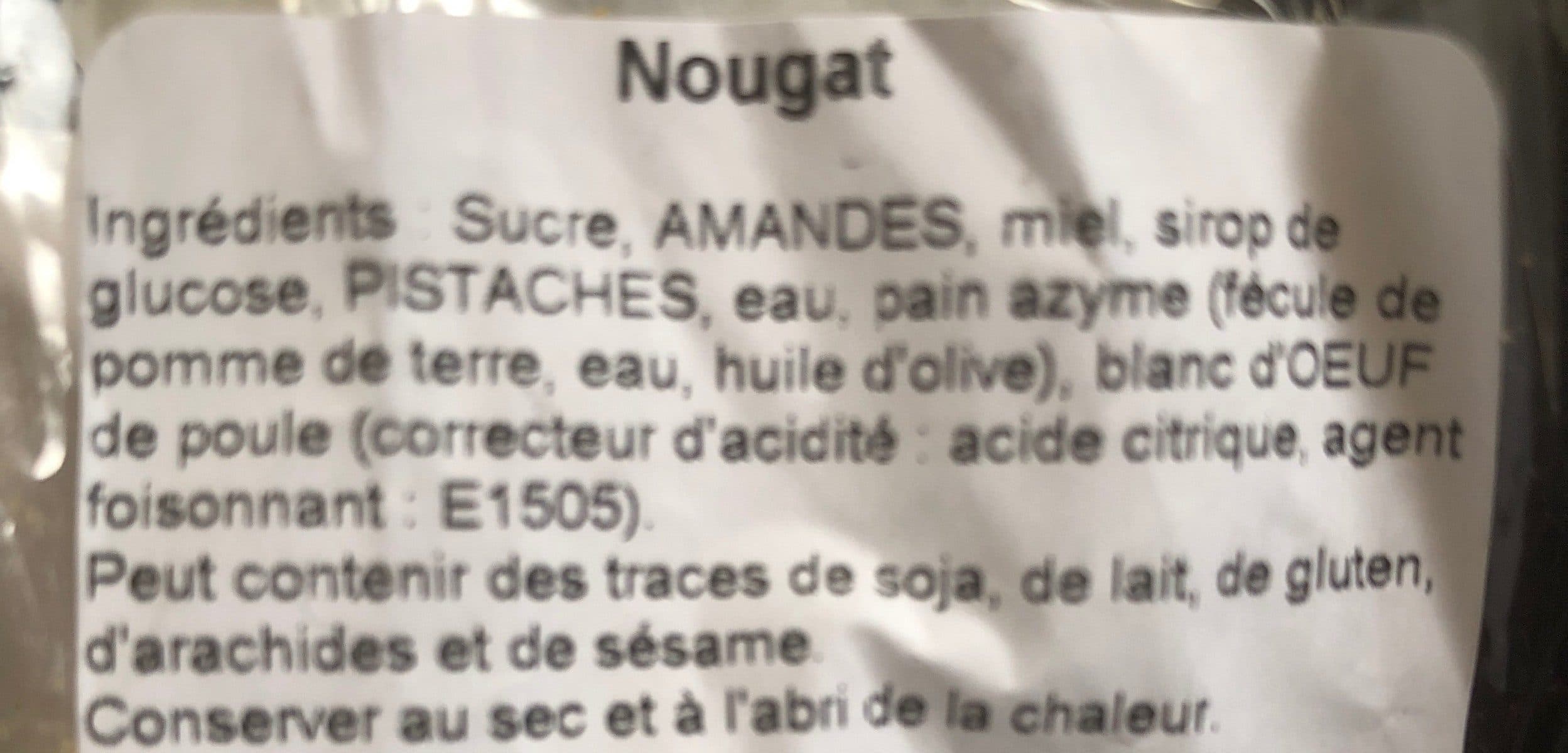 Open Food Facts Nougat Amandes pistaches packshot