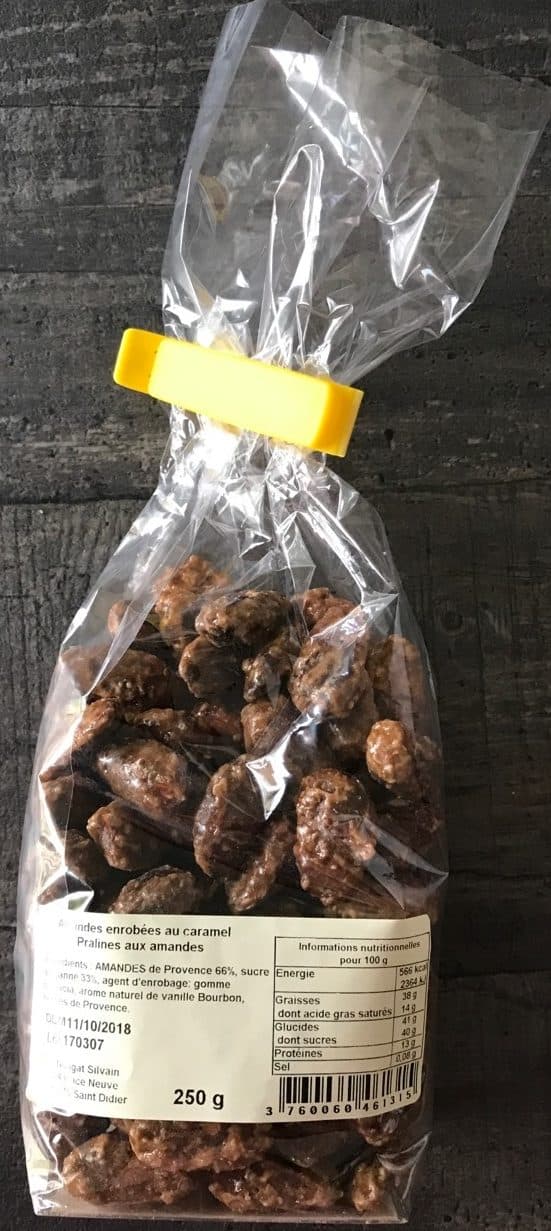 Nougat Sylvain Amandes enrobées au caramel pralines aux amandes packshot
