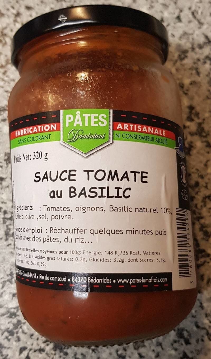 Daminiani Sauce tomate au basilic packshot