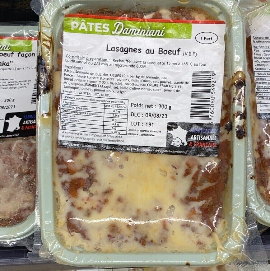 Open Food Facts Lasagne boei packshot