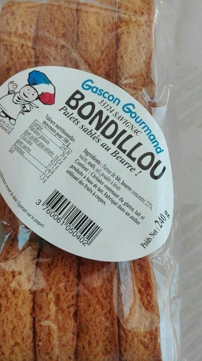 Open Food Facts Palets sablés au beurre packshot