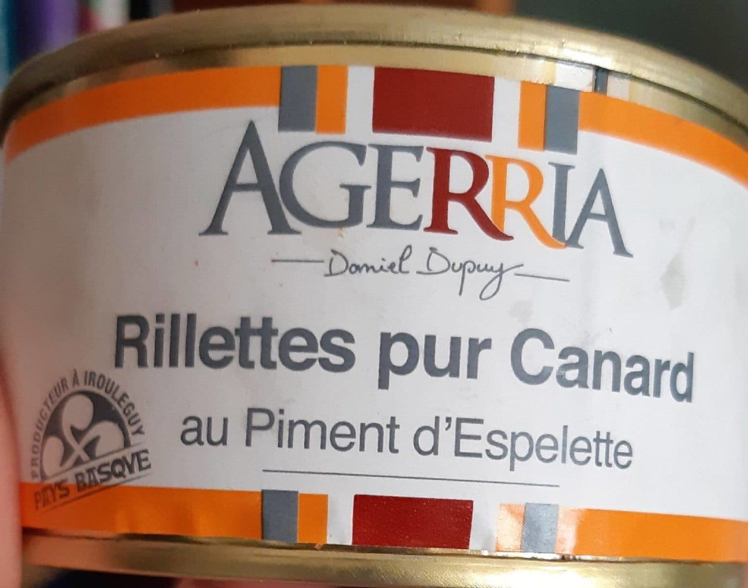 Agerria Rillettes pour canard packshot