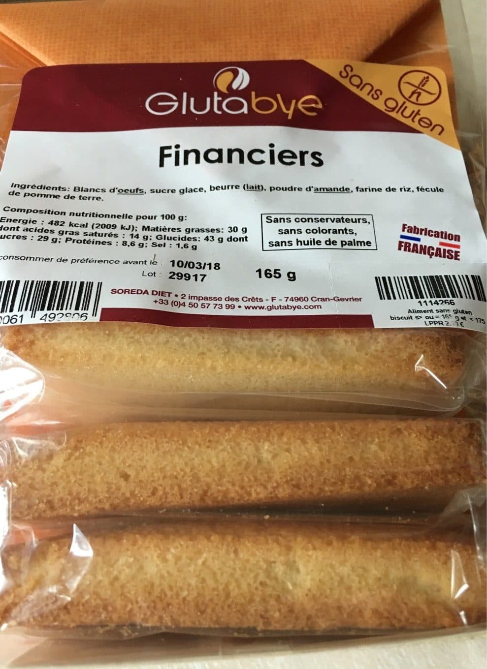 Glutabye Financiers packshot