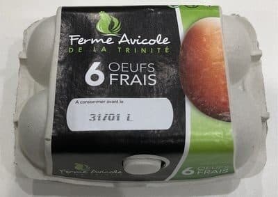 Ferme Avicole DE LA TRINITÉ 6 Oeufs frais packshot