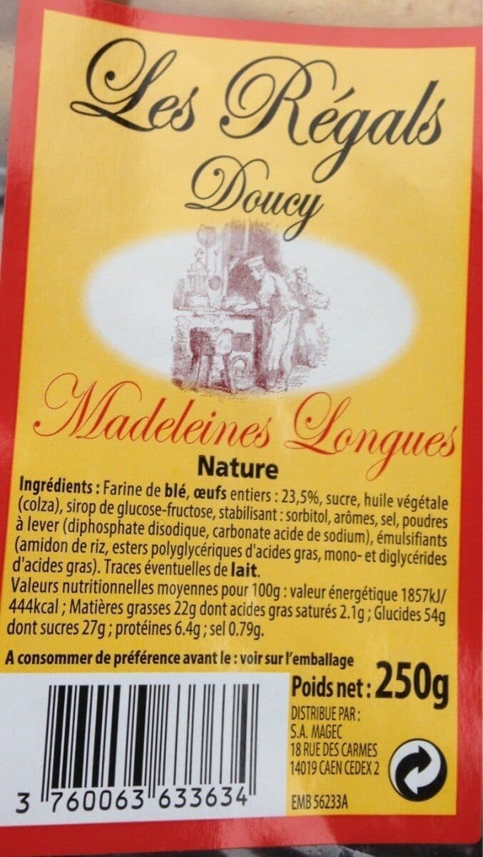 Open Food Facts Madeleines longues packshot