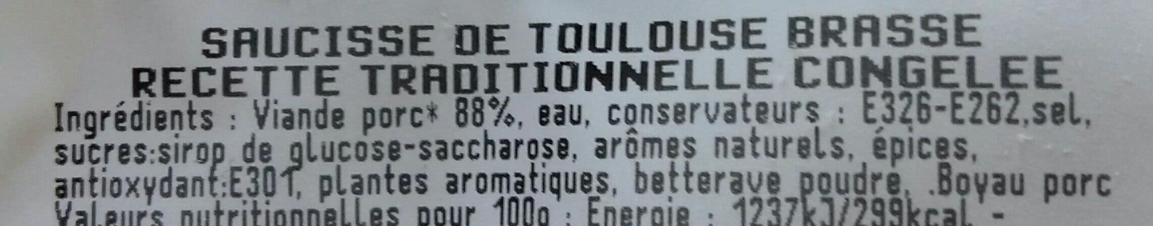 Open Food Facts Saucisse de Toulouse brasse packshot