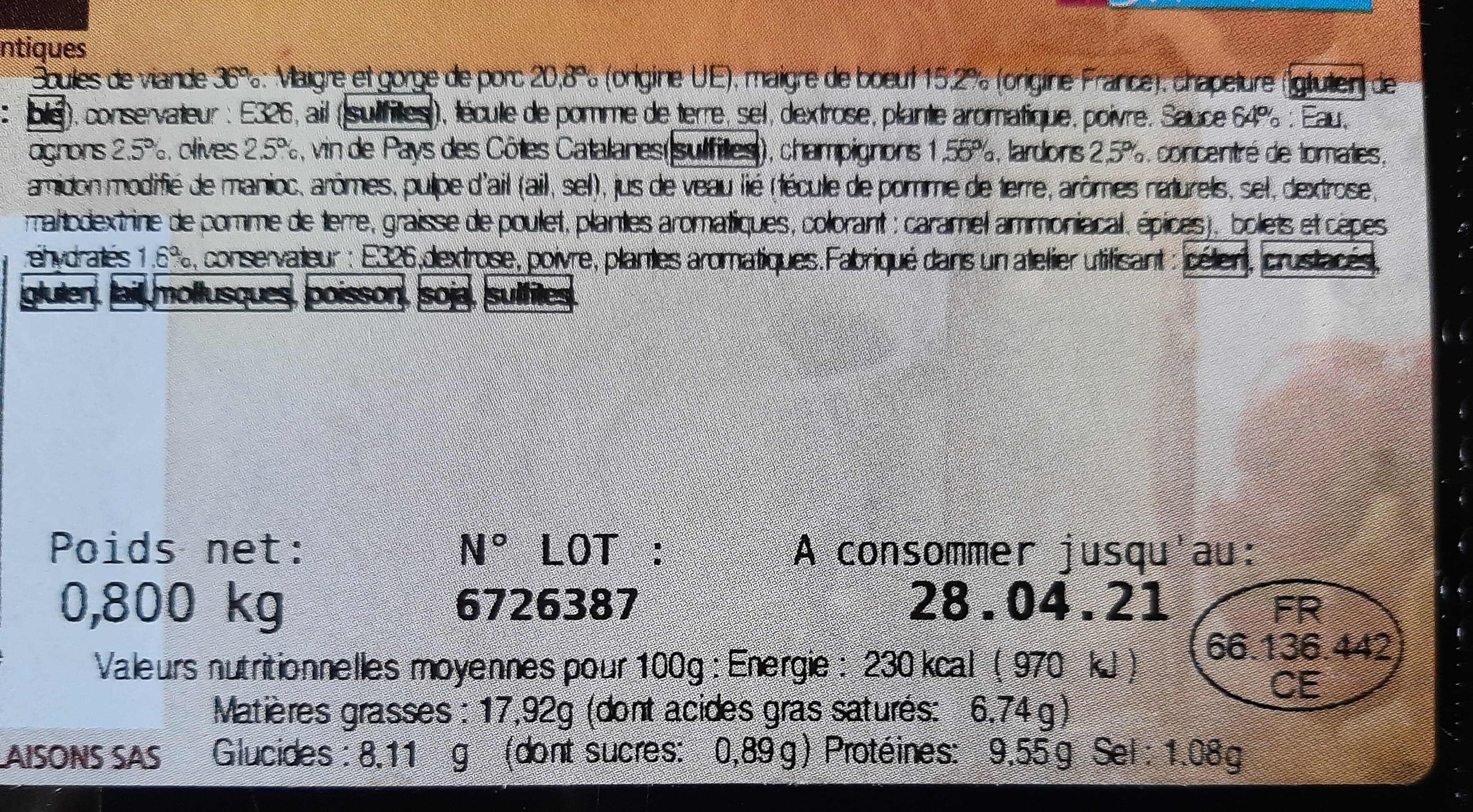 Régal Catalan Boles de picolat packshot
