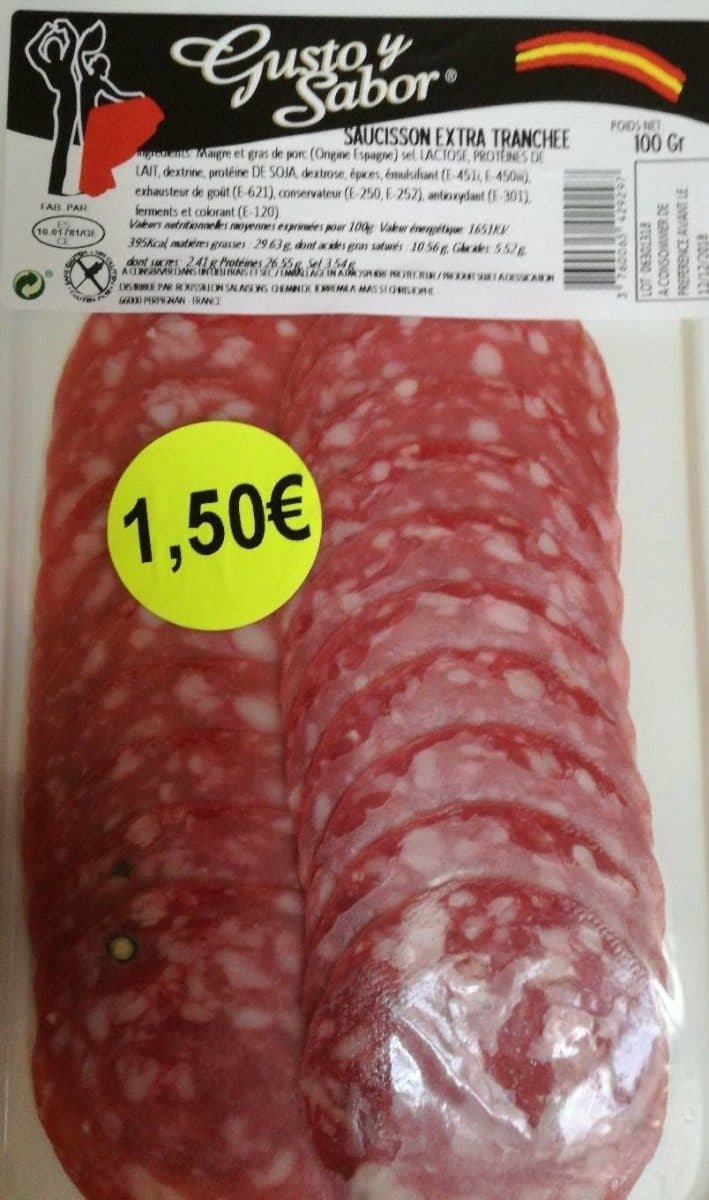 Open Food Facts Saucisson Extra tranchee packshot
