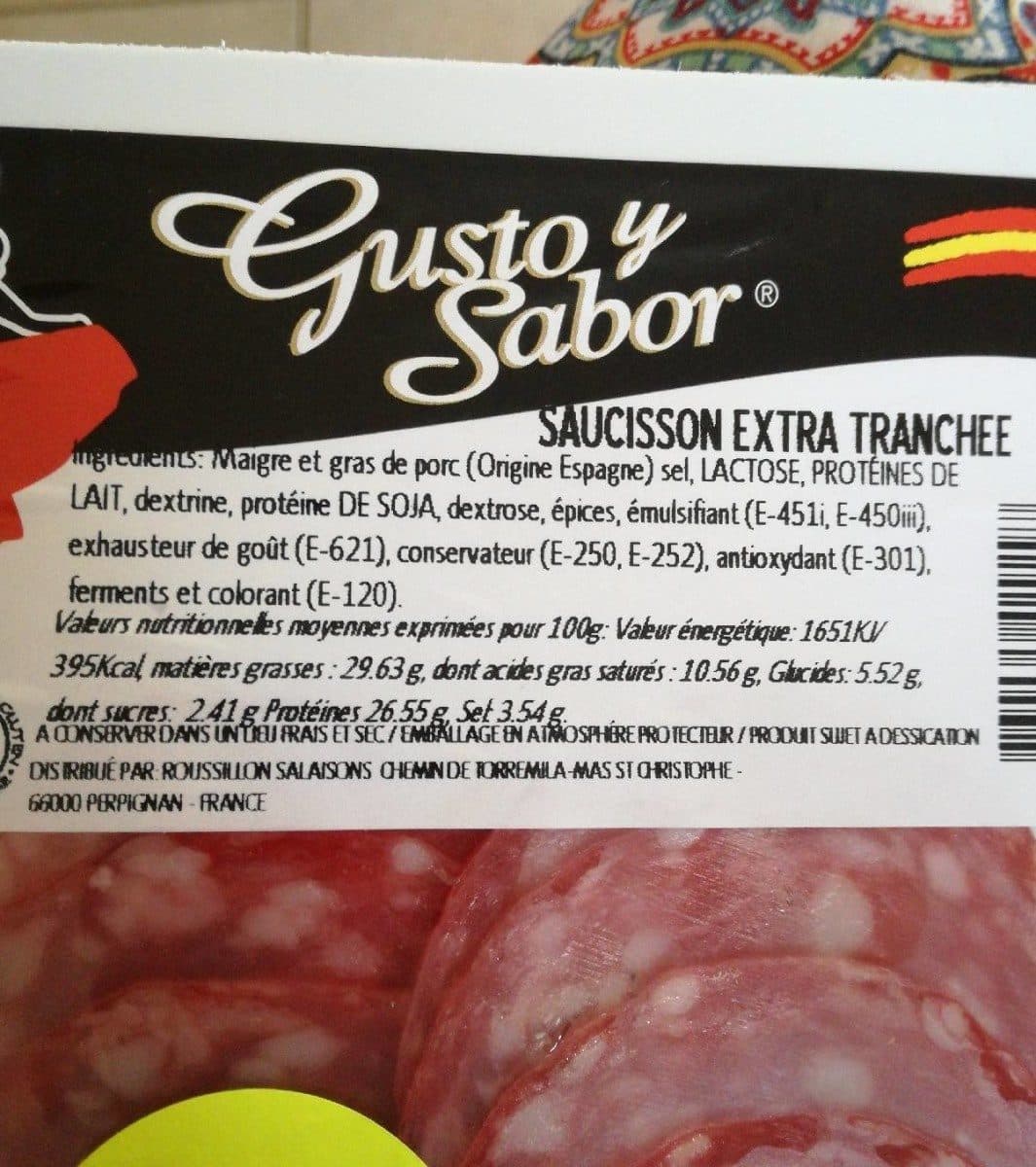 Open Food Facts Saucisson Extra tranchee packshot