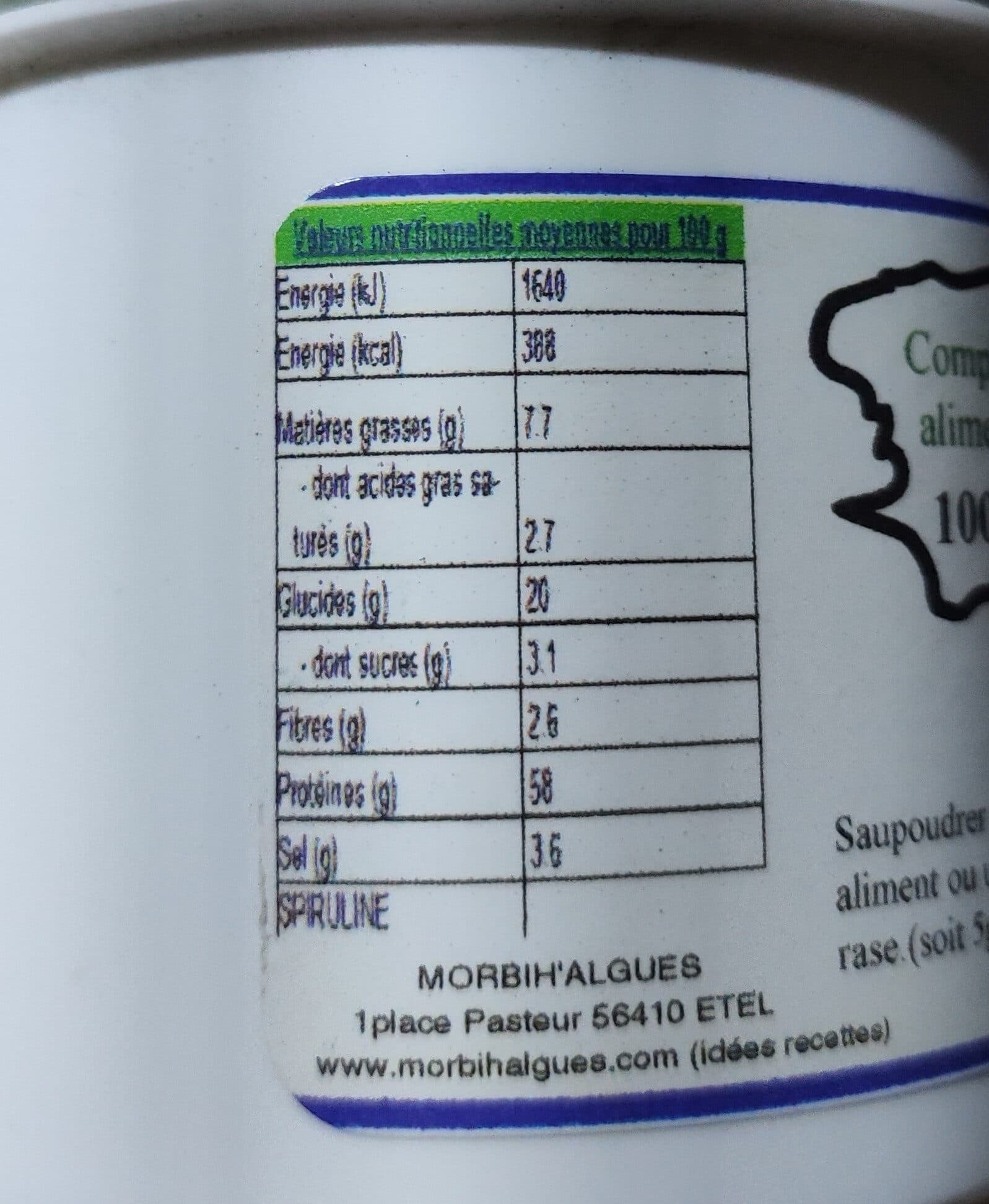 Open Food Facts Spiruline packshot