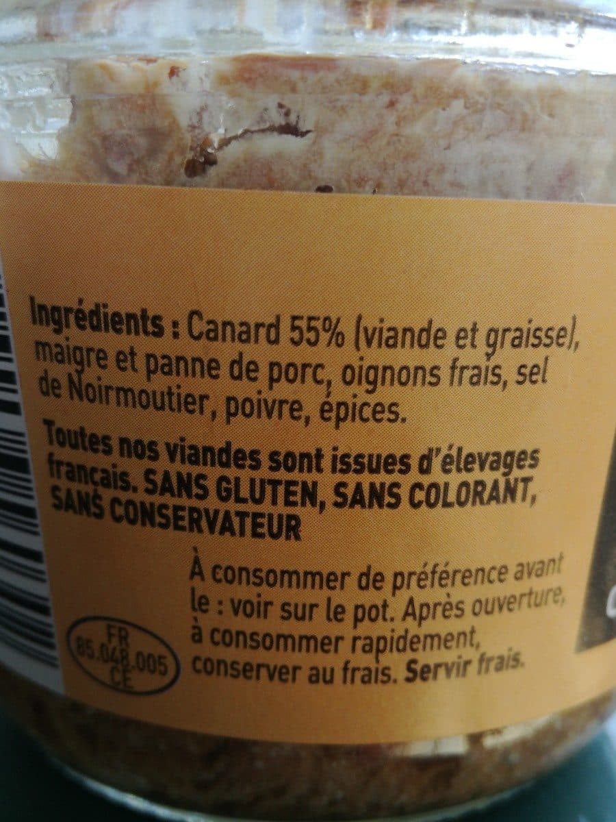Délices de l'Arceau Rillettes de canard packshot