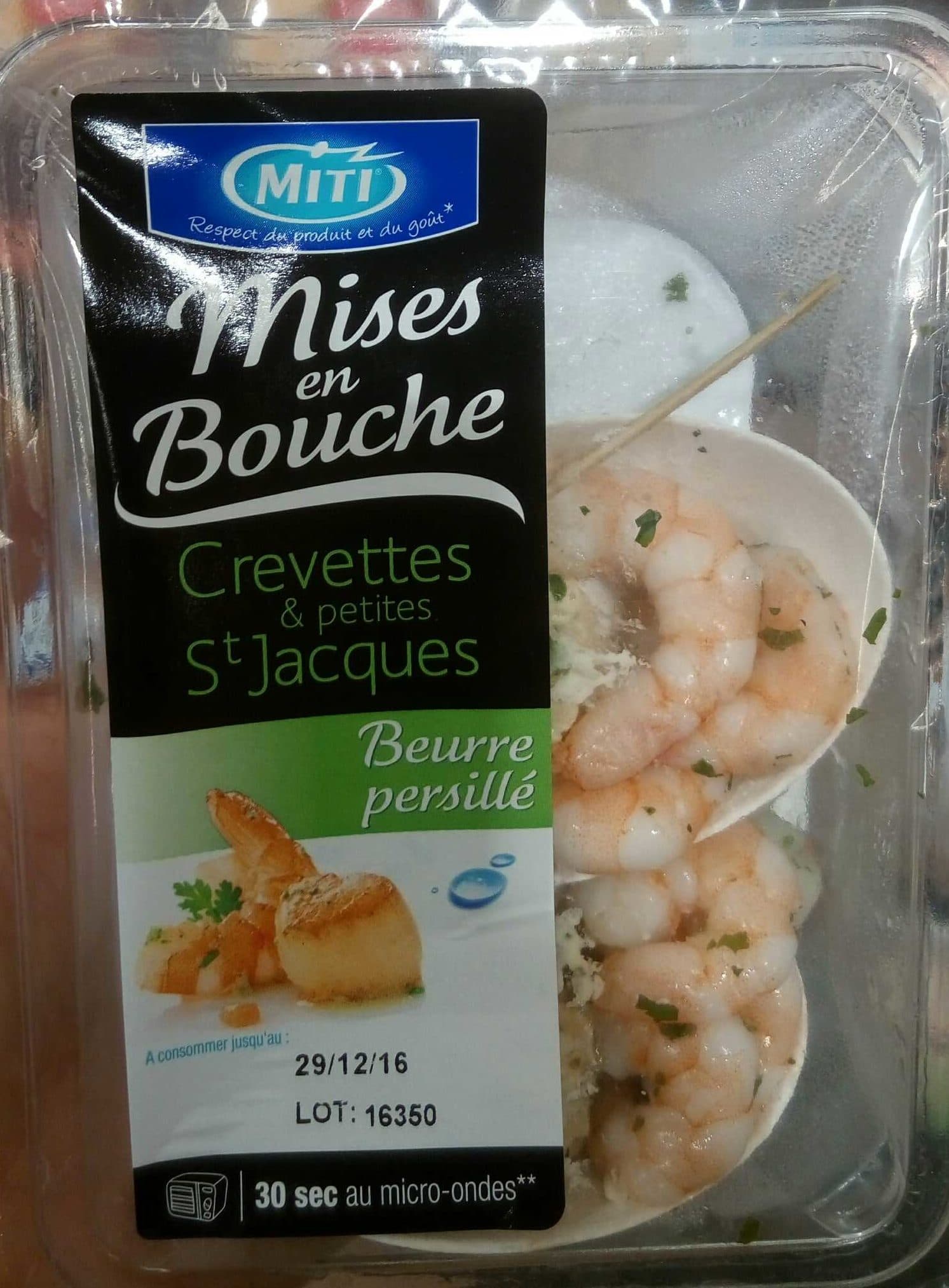 Miti Crevettes & Petites St Jacques Beurre Persillé packshot