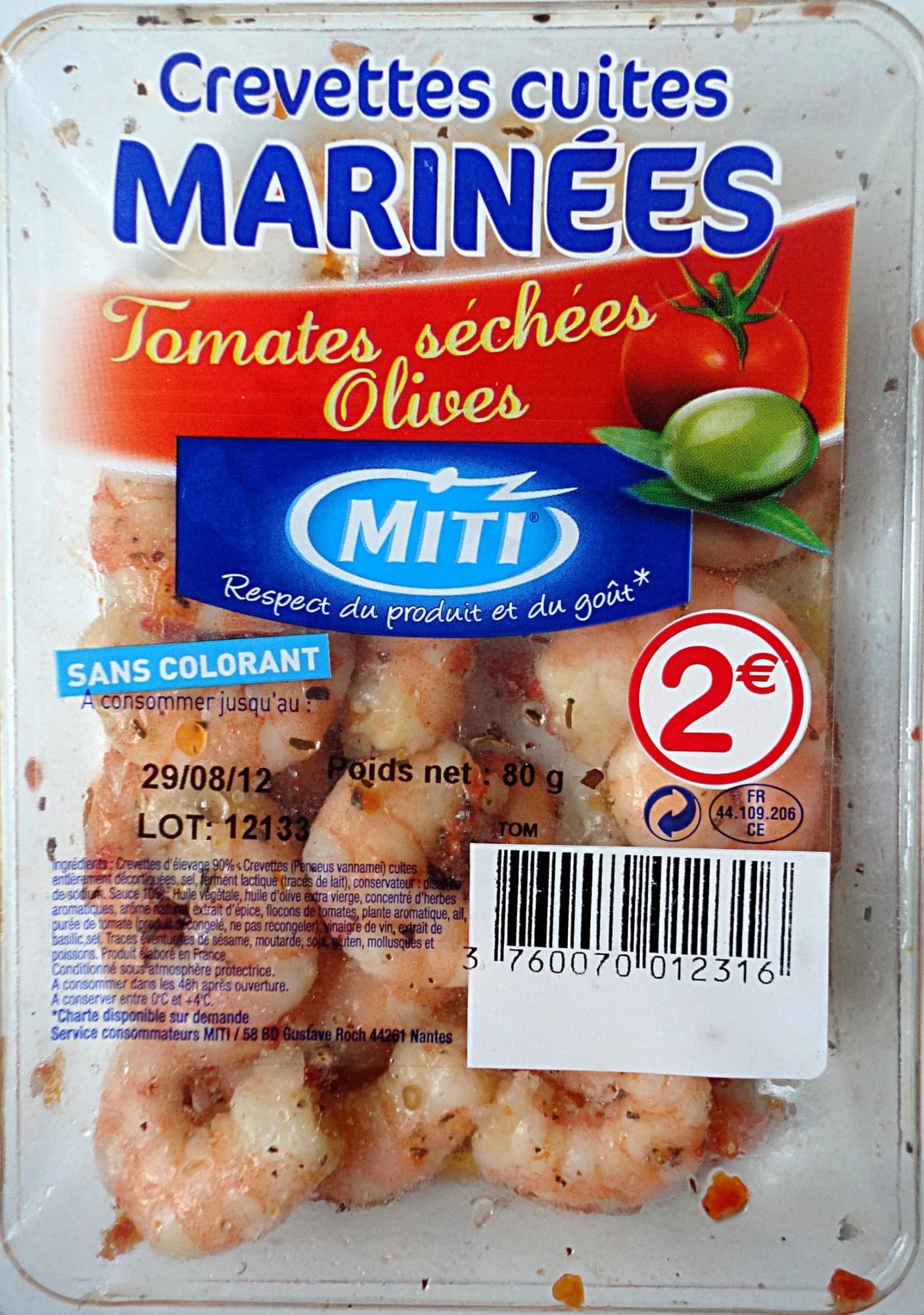 MITI Crevettes cuites marinées packshot