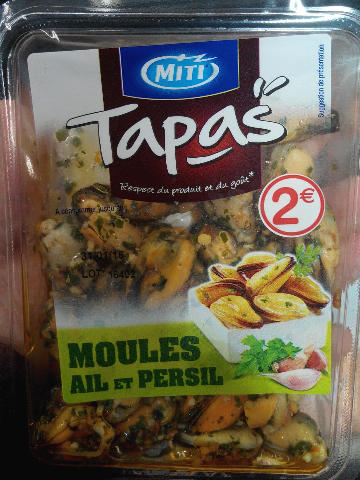 Miti Tapas Moules Ail et Persil packshot