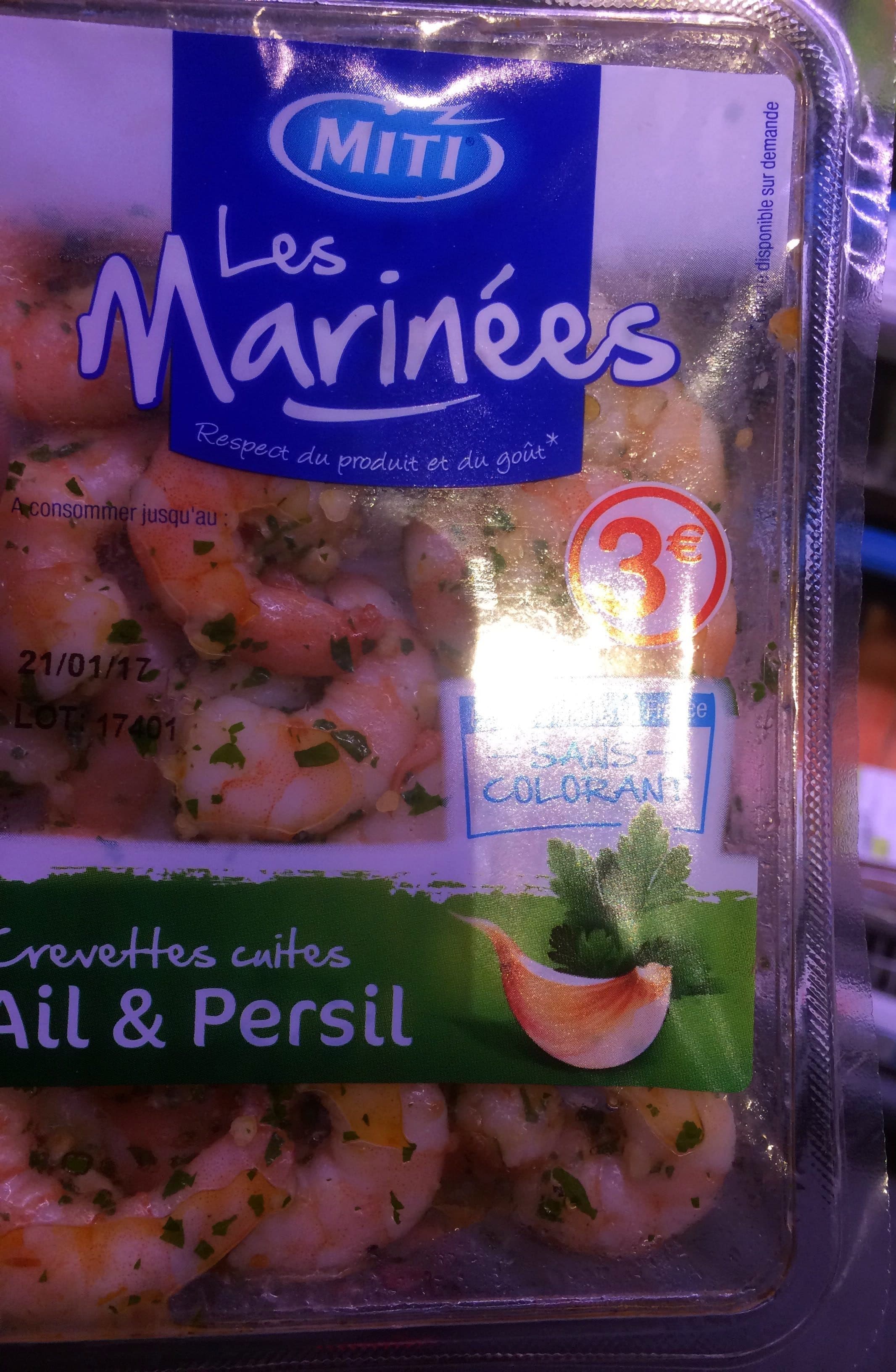 Les Marinées Crevettes cuites ail & persil Les Marinées packshot