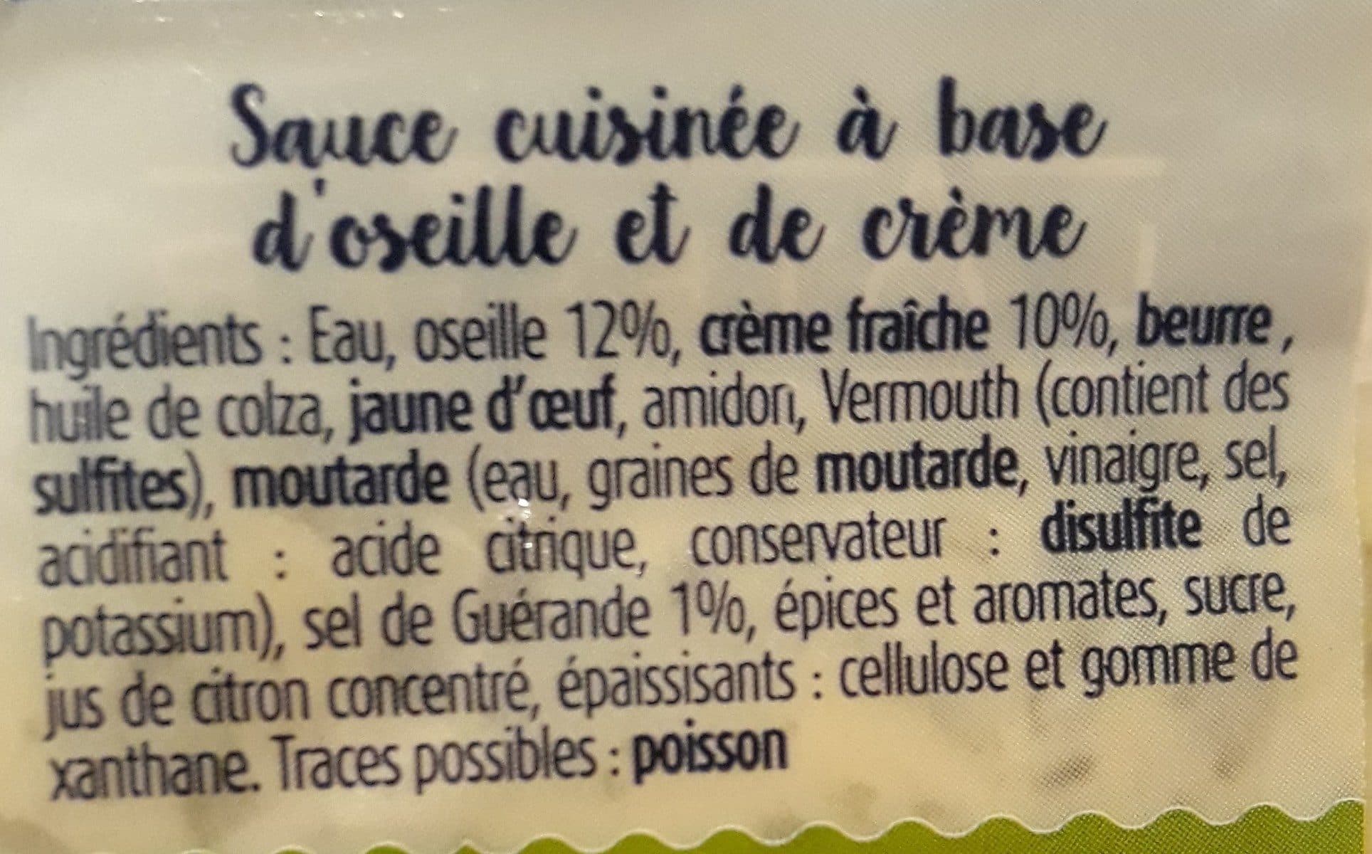 L' Atelier De Chateaubourg Sauce à l'oseille à la crème fraîche au sel de Guerande packshot