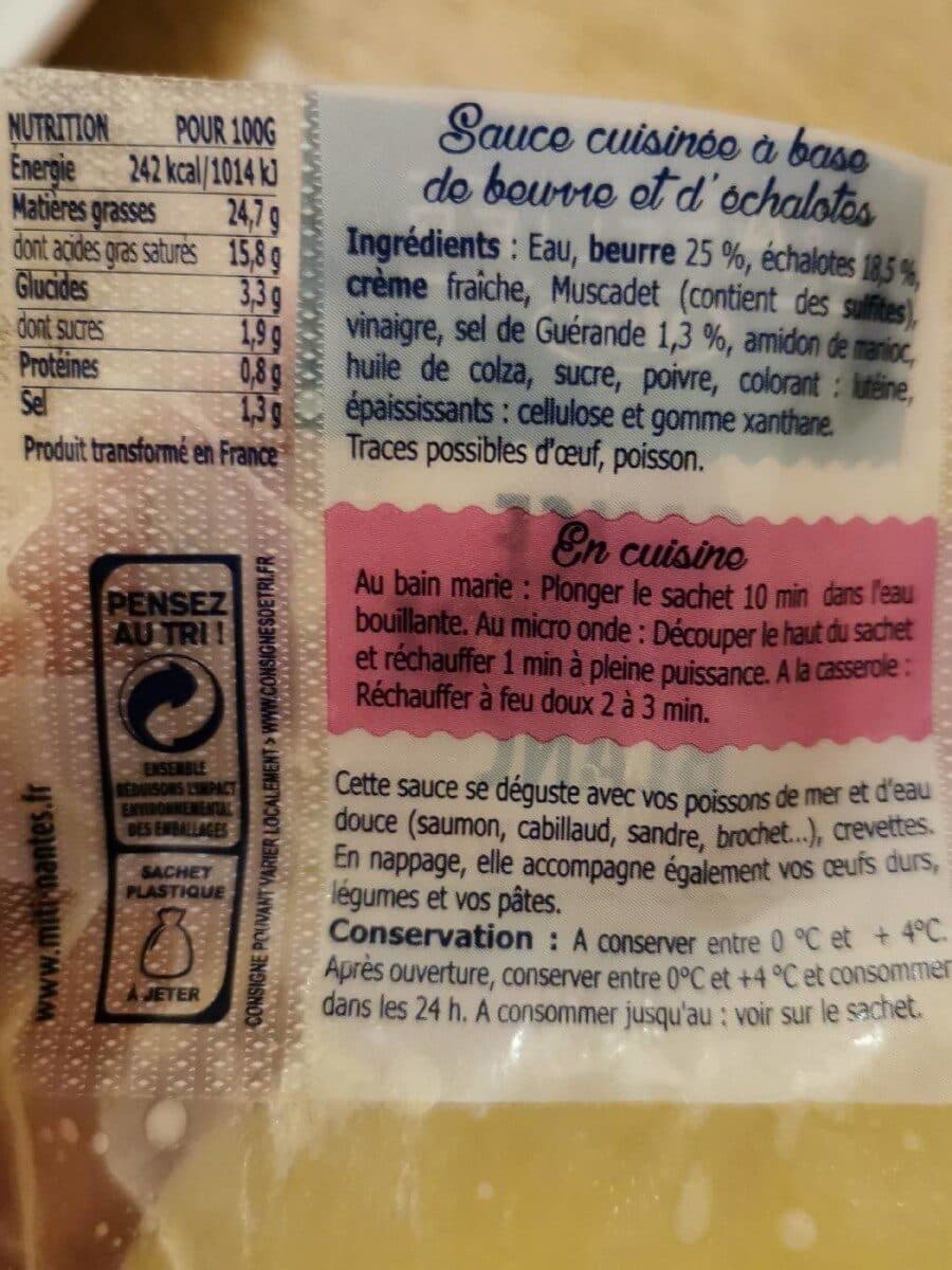 L’Atelier Miti Sauce au beurre blanc packshot
