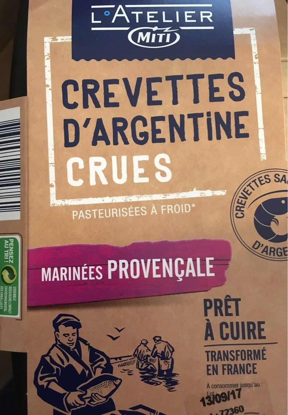 L'atelier Miti Crevettes d'argentine crues packshot