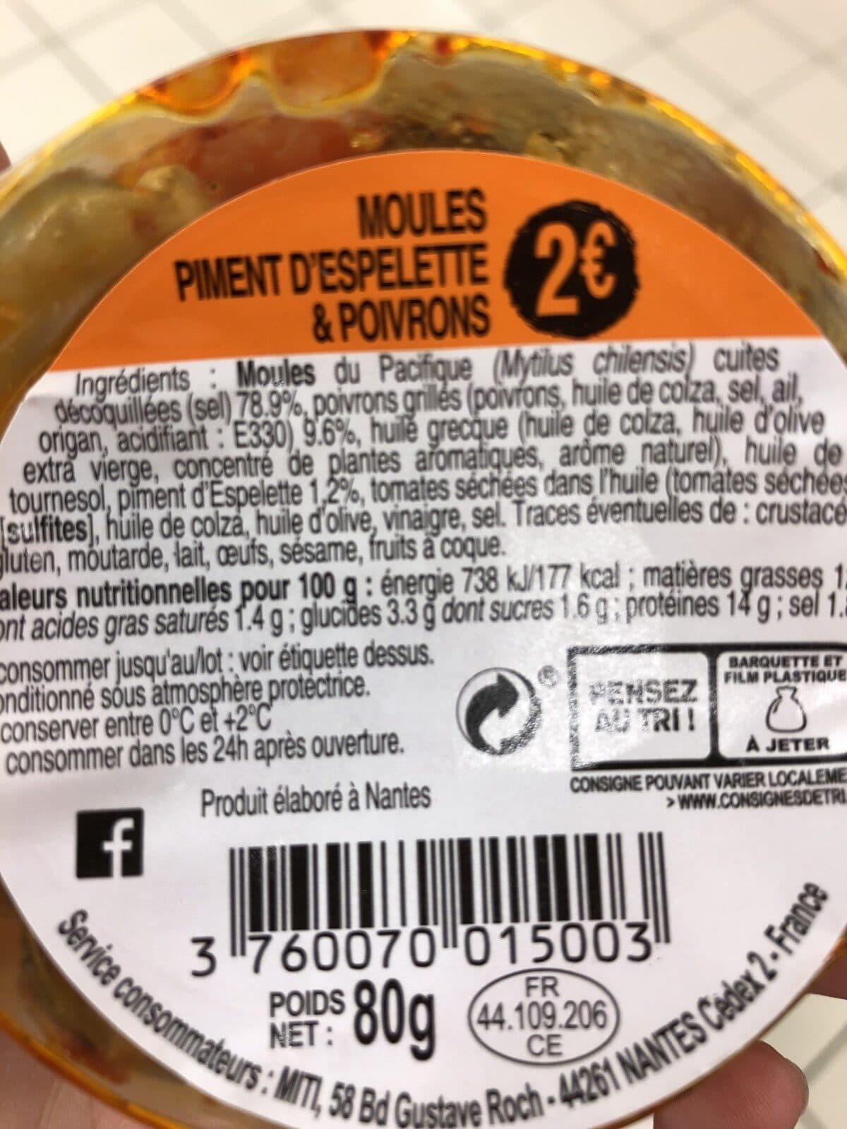 Miti Moules piment d'espelette packshot