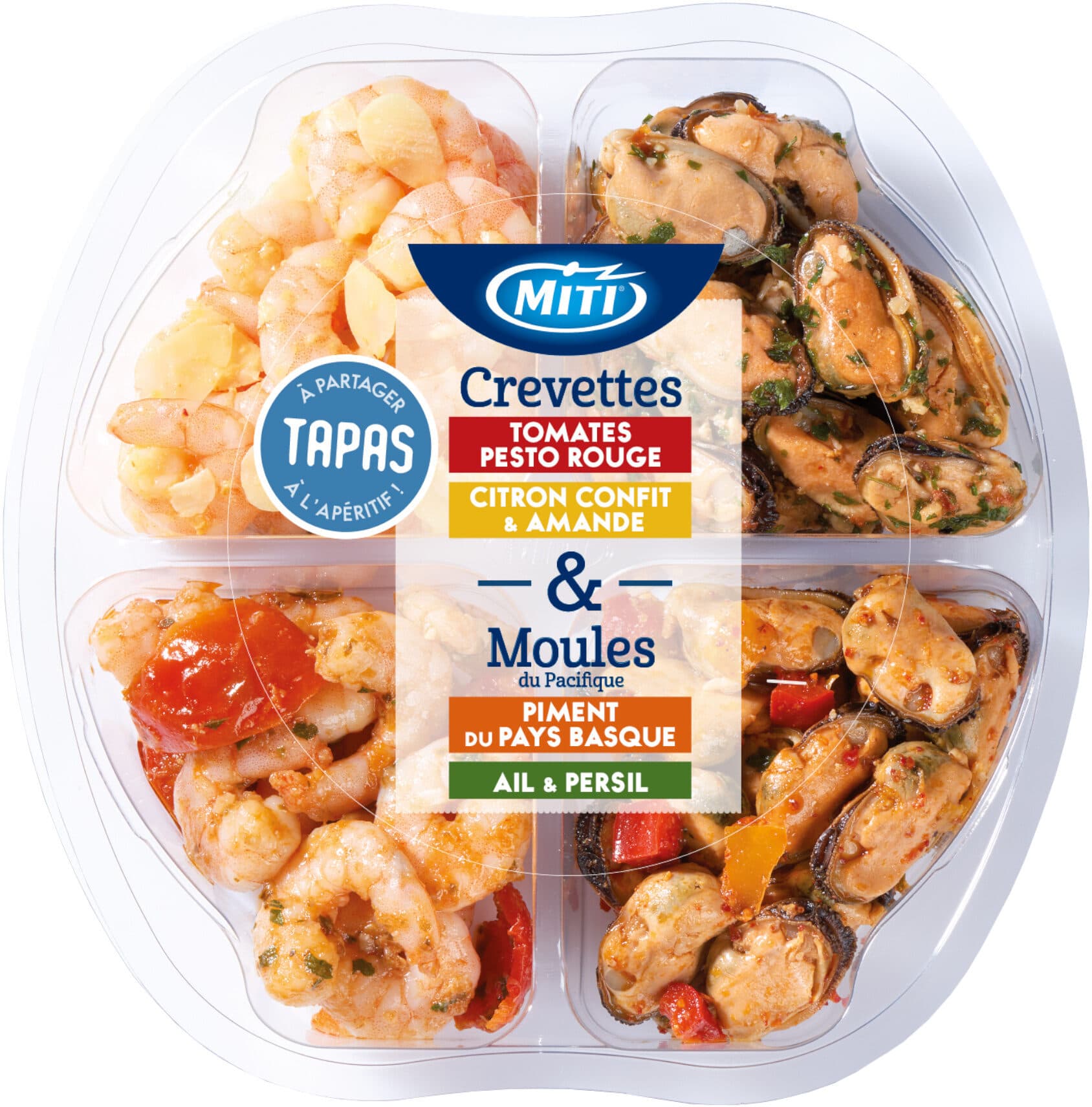 Miti Plateau crevettes & moules - 180g - Frais packshot