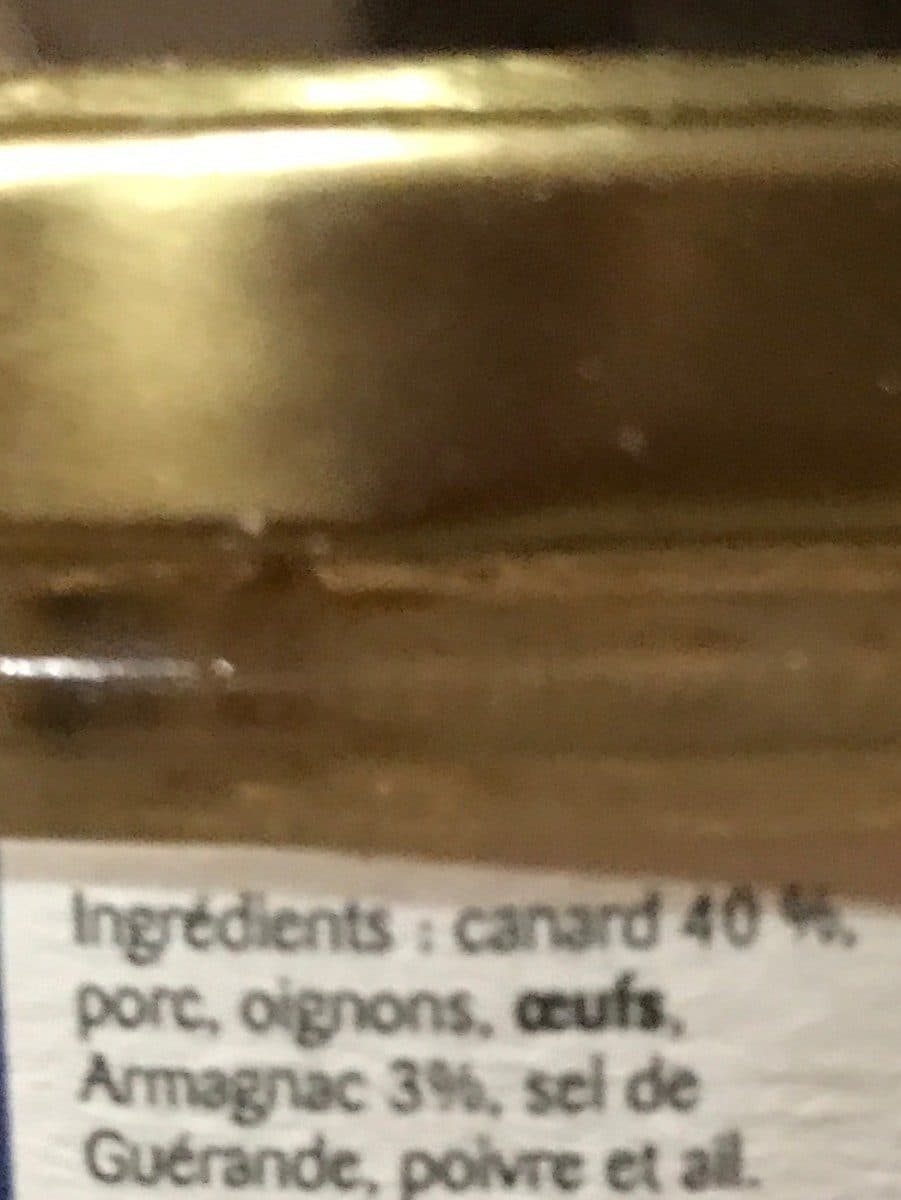 Open Food Facts La Terrine de canard à l'armagnac packshot