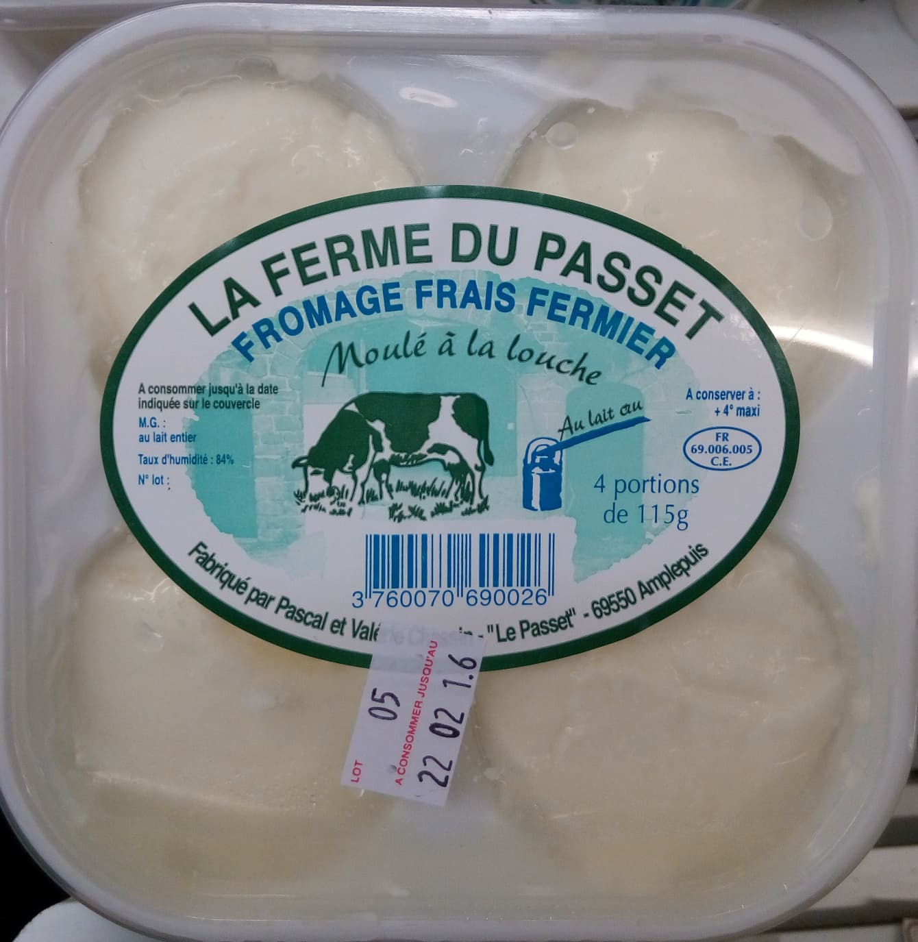 La Ferme du Passet Fromage frais fermier moulé à la louche packshot