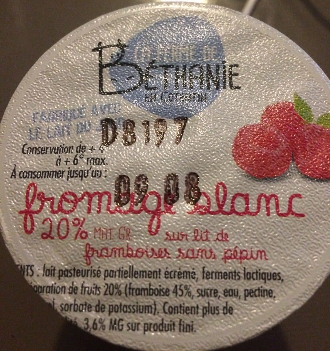 La Ferme de Béthanie en Cotentin Fromage blanc packshot